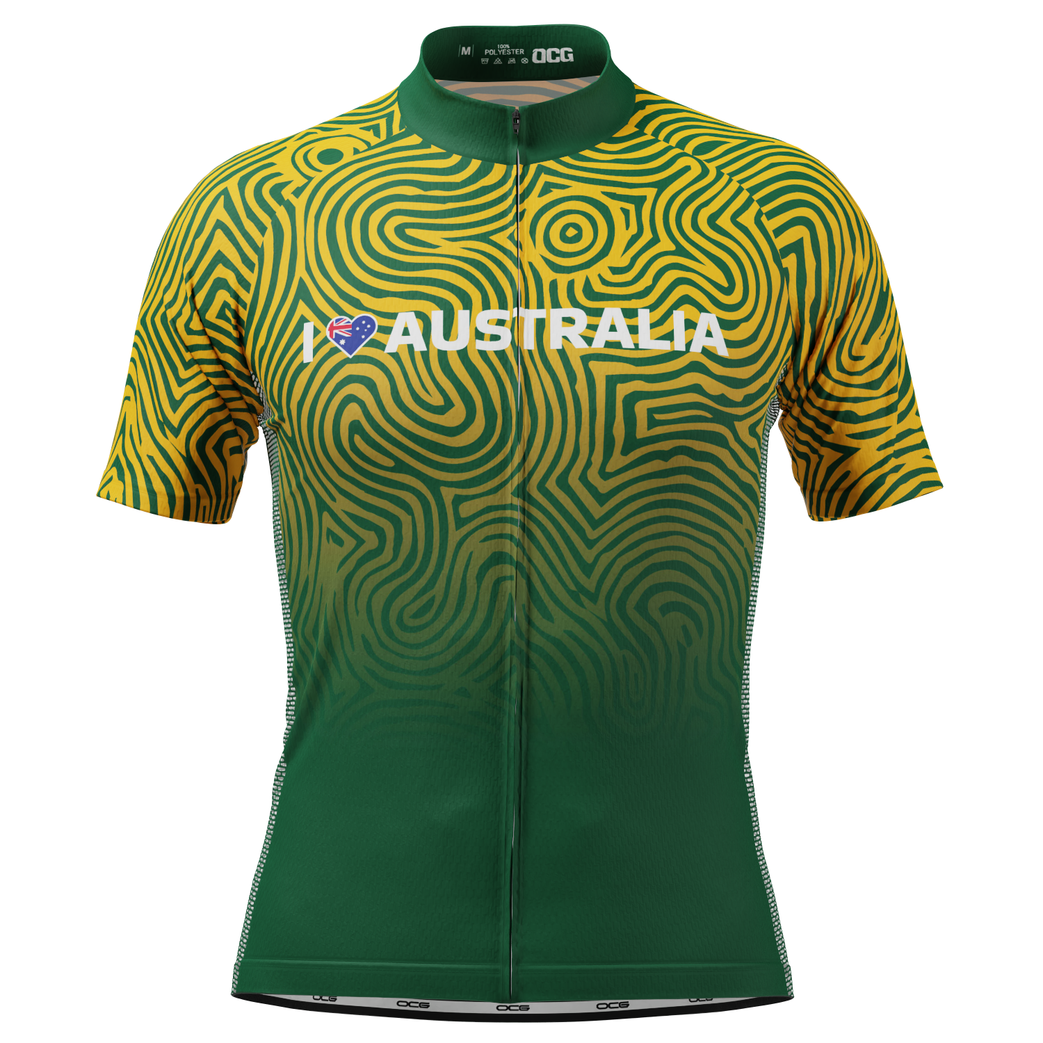 Men's I Love Australia Short Sleeve Cycling Jersey