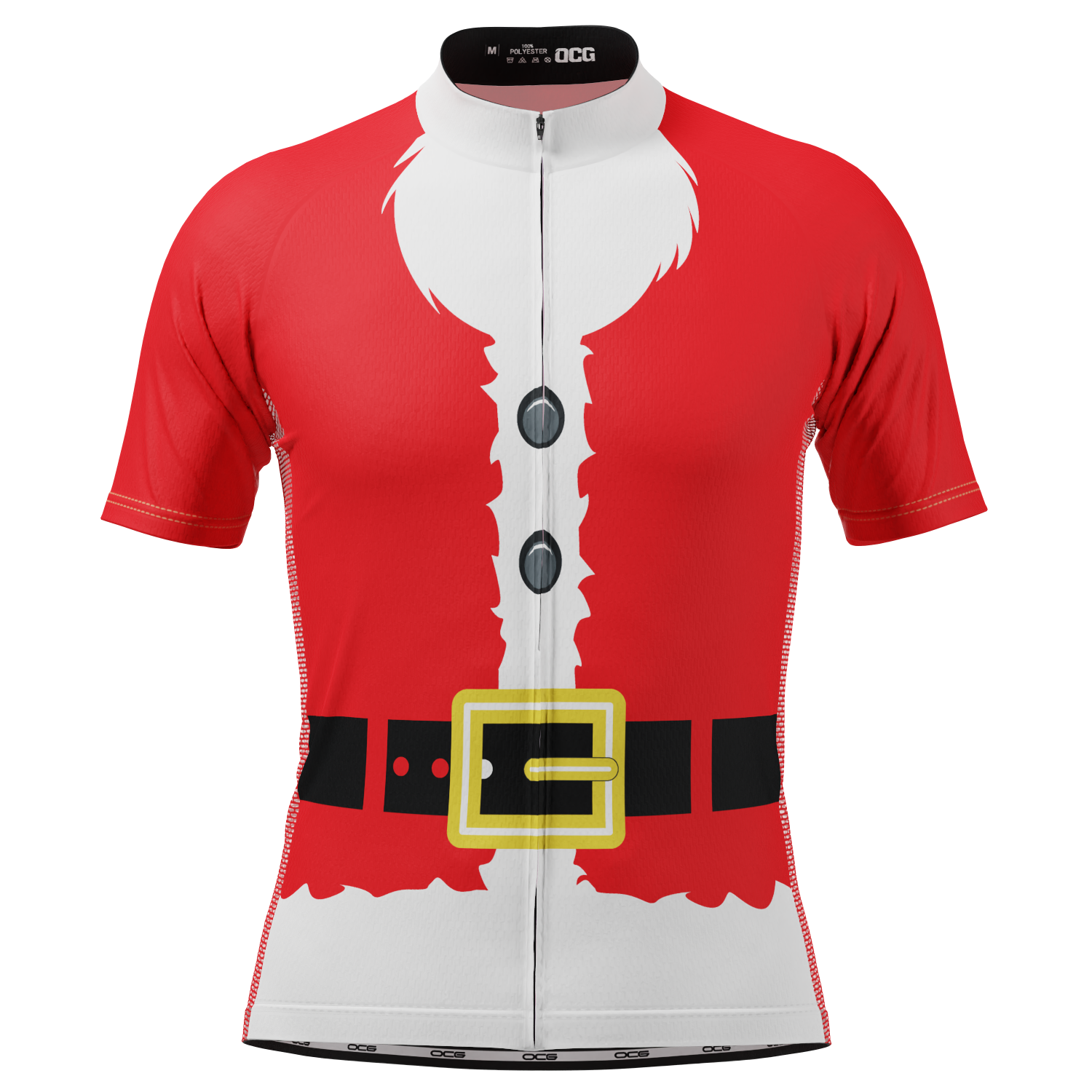 Men's Bearded Santa Claus Suit Christmas Cycling Jersey