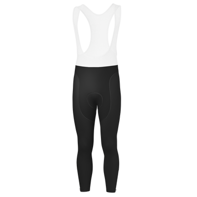 Men's Plain Black Gel Padded Cycling Bib-Tights