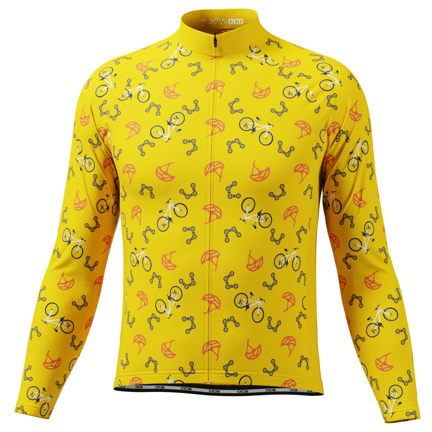 Men's Custom Bike & Helmets Design Personalized Long Sleeve Cycling Jersey