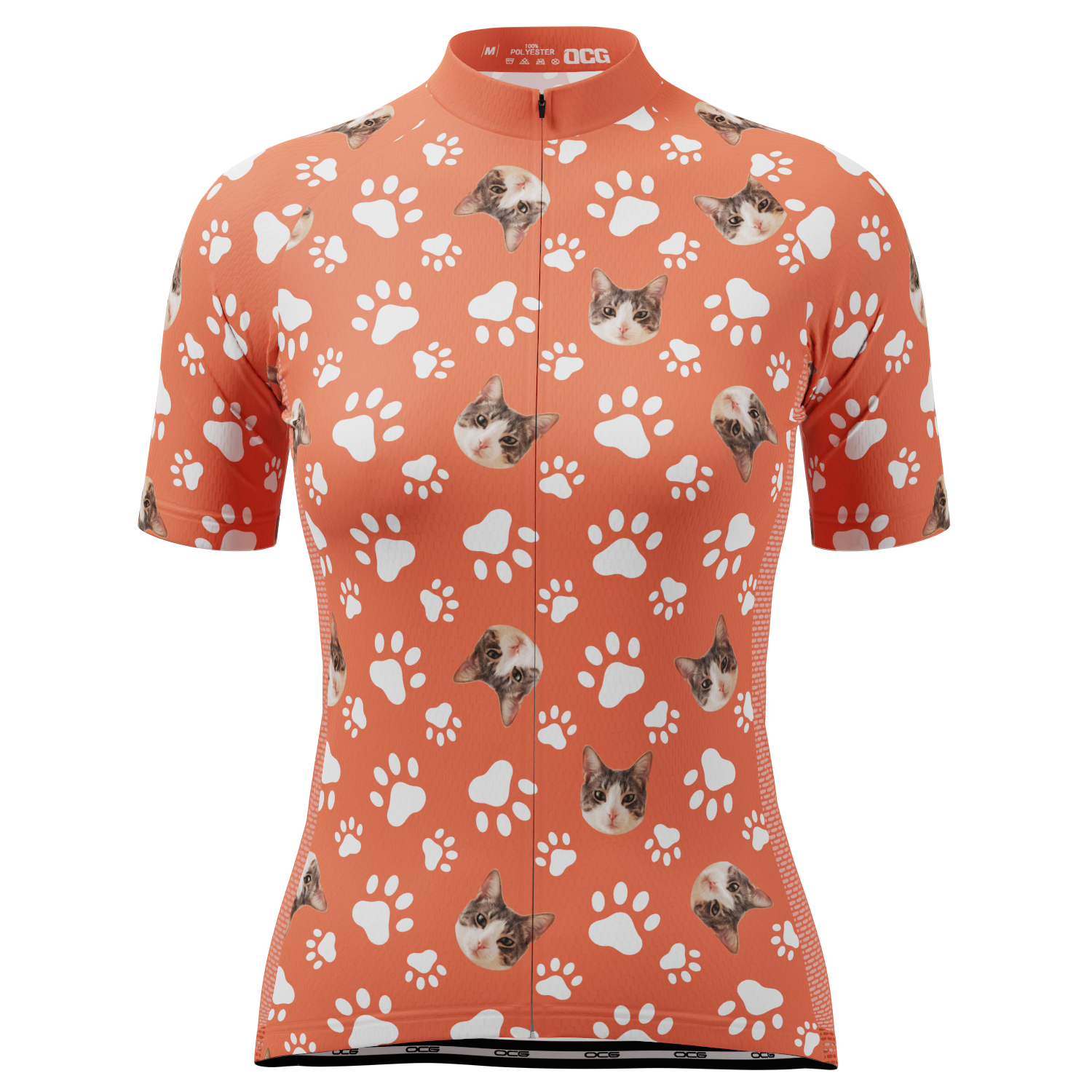 Women's Custom Pet Paws Design Personalized Short Sleeve Cycling Jersey