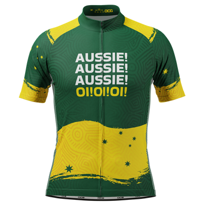 Men's Aussie Aussie Aussie Short Sleeve Cycling Jersey