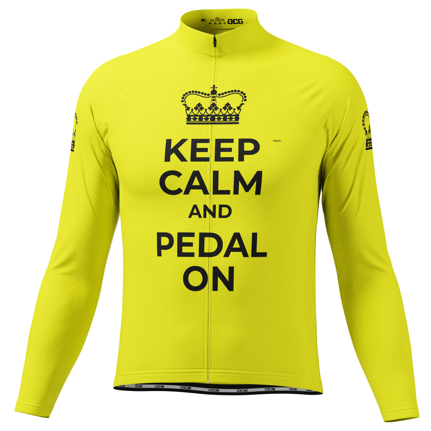 Men's Keep Calm & Pedal On Long Sleeve Cycling Jersey