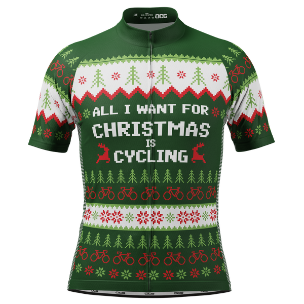 Men's All I Want For Christmas Short Sleeve Cycling Jersey