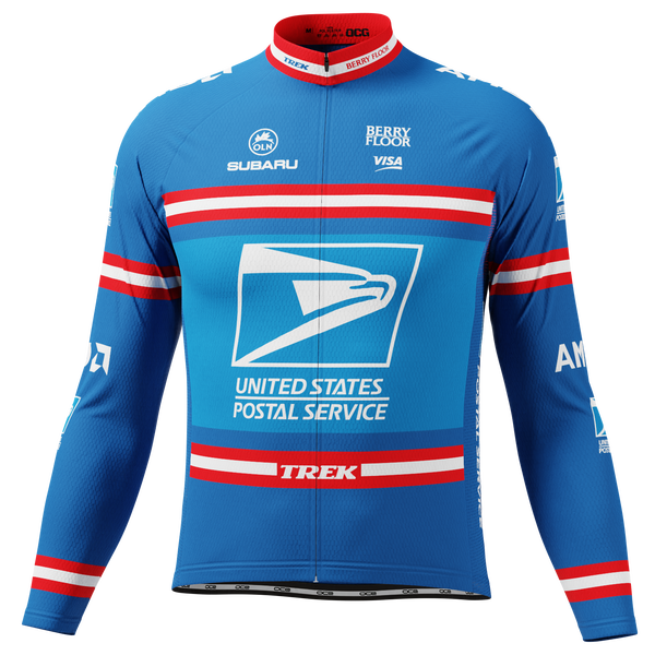 Men's Retro US Postal Long Sleeve Cycling Jersey