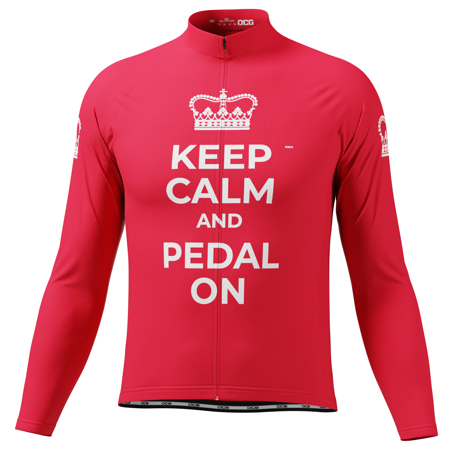 Men's Keep Calm & Pedal On Long Sleeve Cycling Jersey