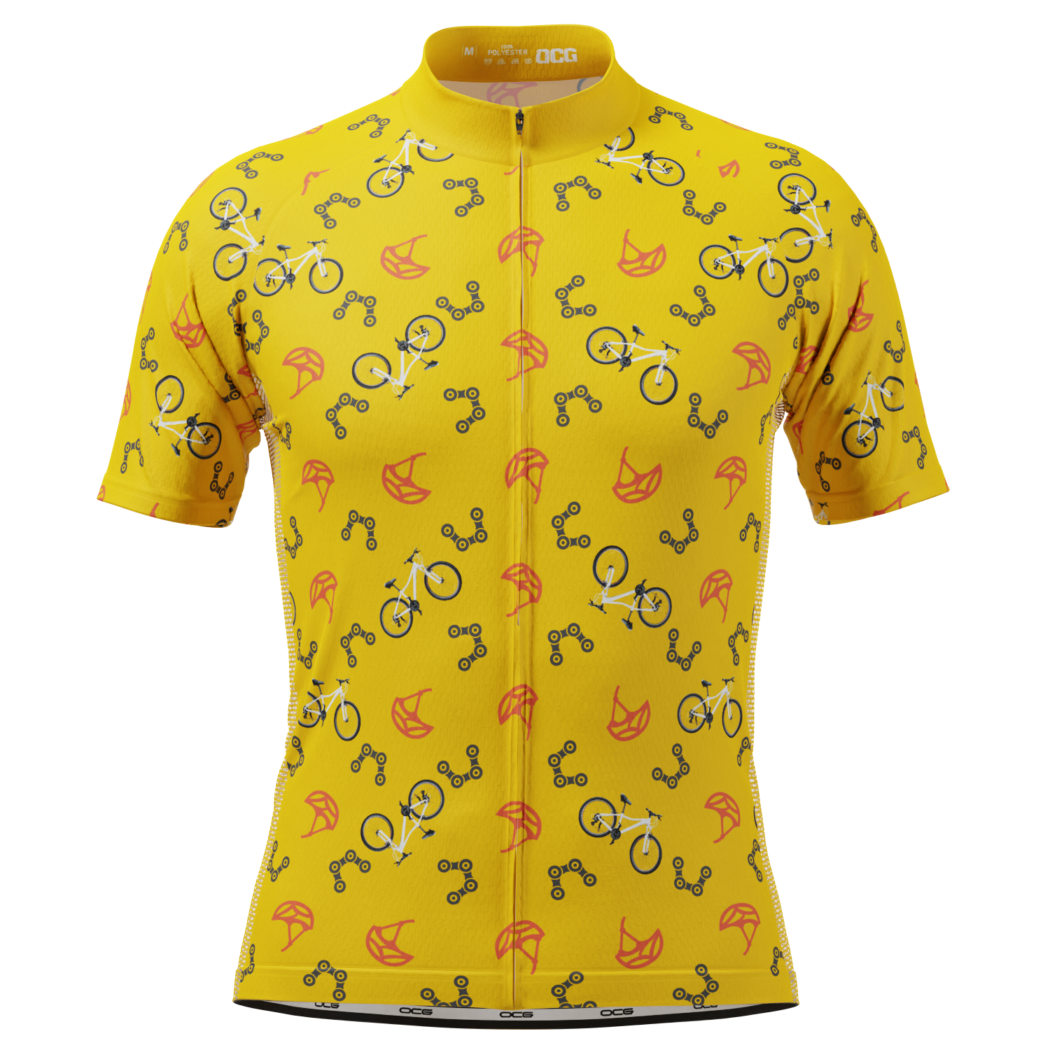 Men's Custom Bike & Helmets Design Personalized Short Sleeve Cycling Jersey