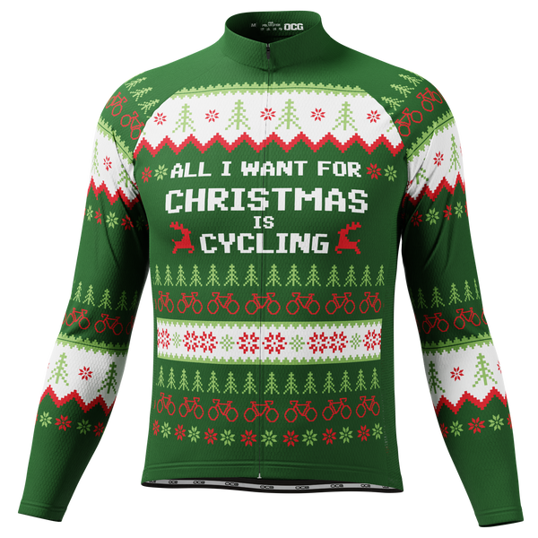 Men's All I Want For Christmas Long Sleeve Cycling Jersey