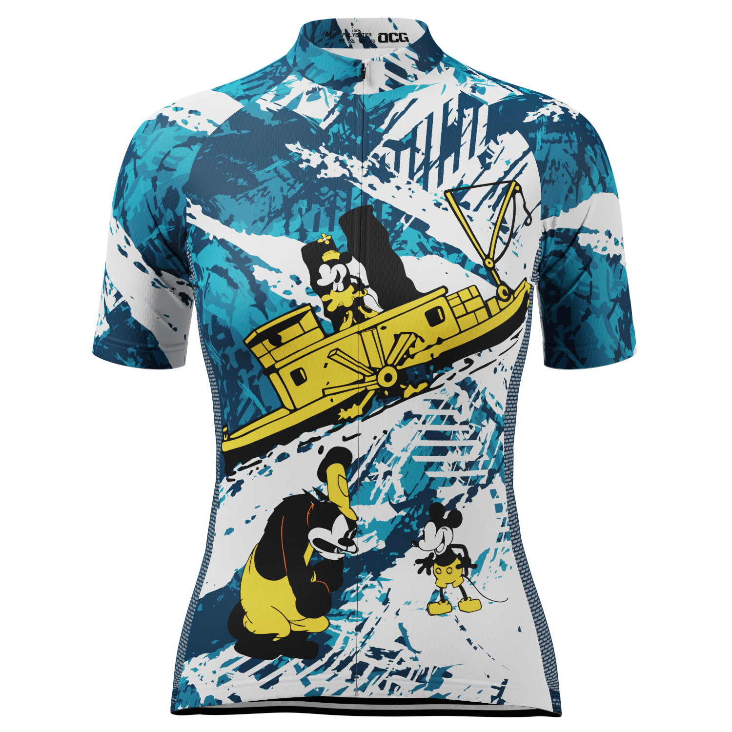 Women's Steamboat Willie in The Sea Short Sleeve Cycling Jersey