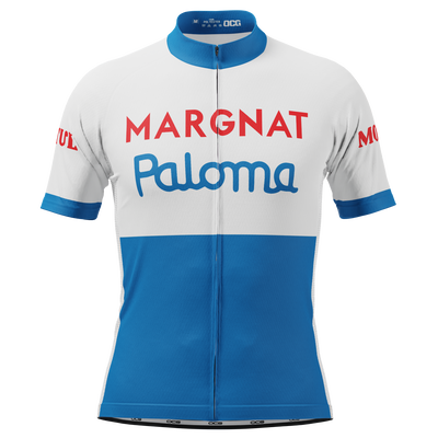 Men's Retro 1962 Team Margnat Paloma Short Sleeve Cycling Jersey