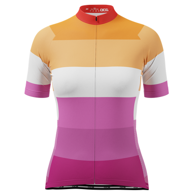 Women's LGBT Lesbian Pride Short Sleeve Cycling Jersey
