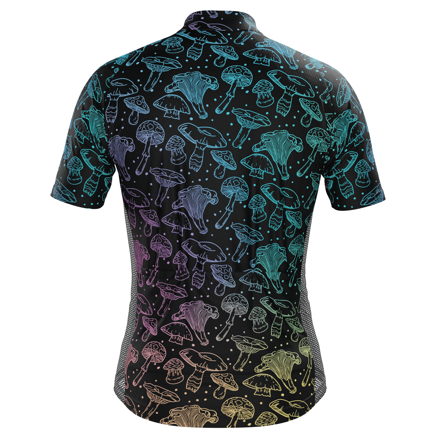 Women's Holographic Mushrooms Short Sleeve Cycling Jersey