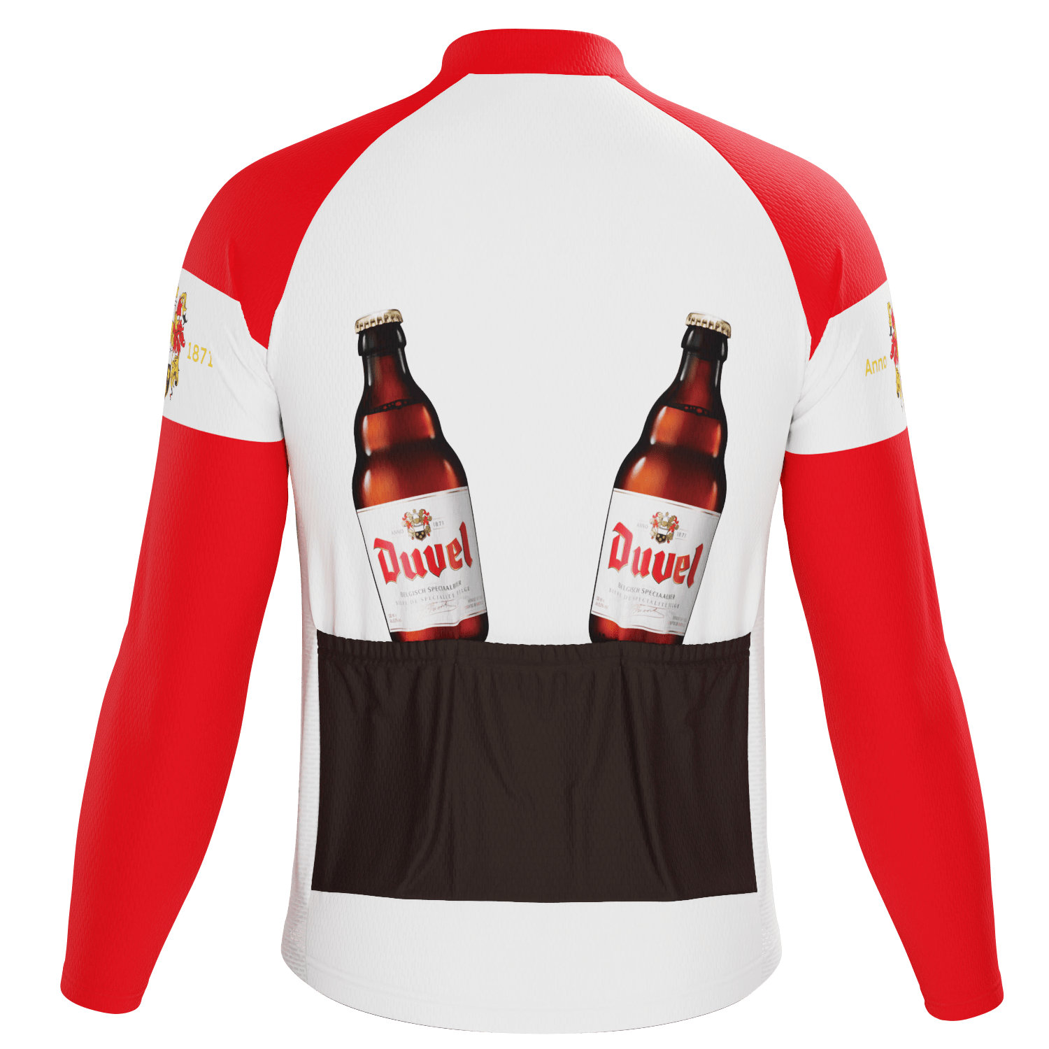 Men's Duvel Red Retro Long Sleeve Cycling Jersey