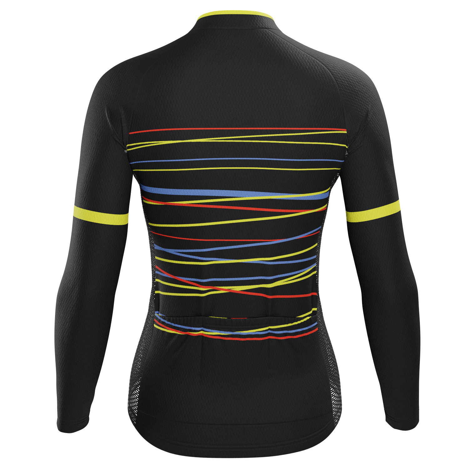 Women's Zigzag Color Lines Long Sleeve Cycling Jersey