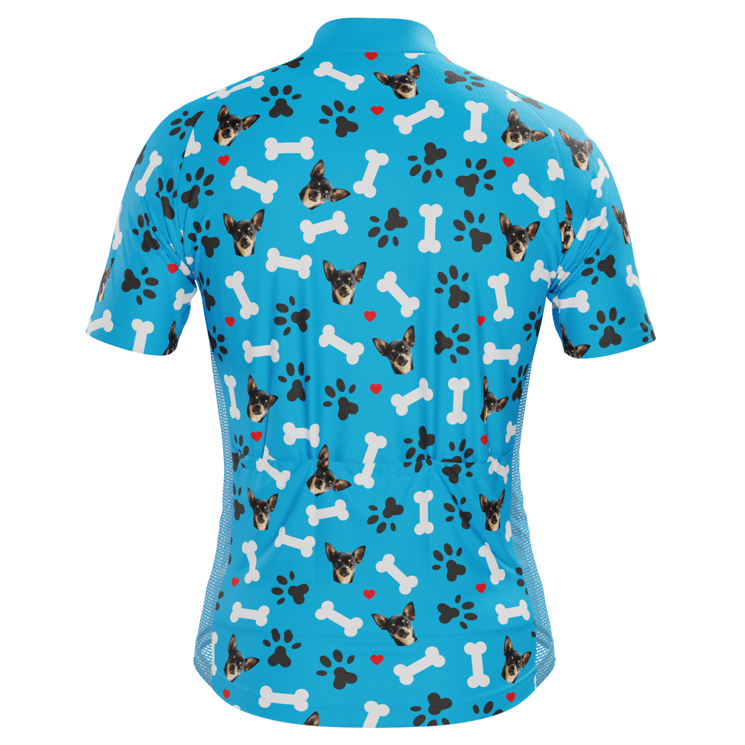 Men's Custom Pet Bones Design Short Sleeve Cycling Jersey