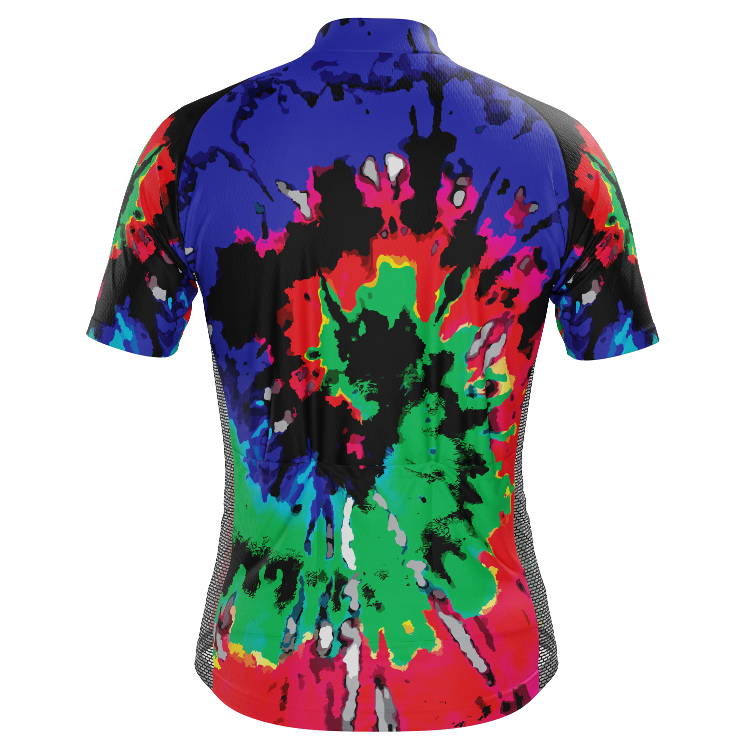 Men's Color Burn Tie Dye Short Sleeve Cycling Jersey