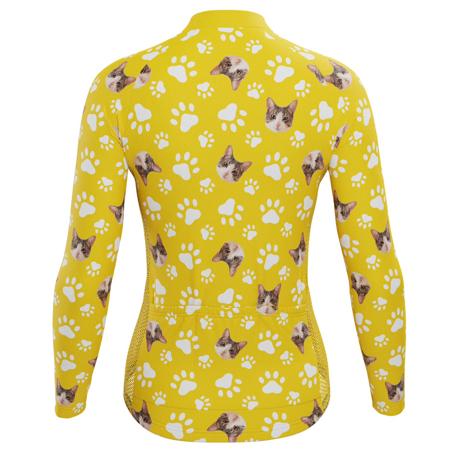 Women's Custom Pet Paws Design Personalized Long Sleeve Cycling Jersey