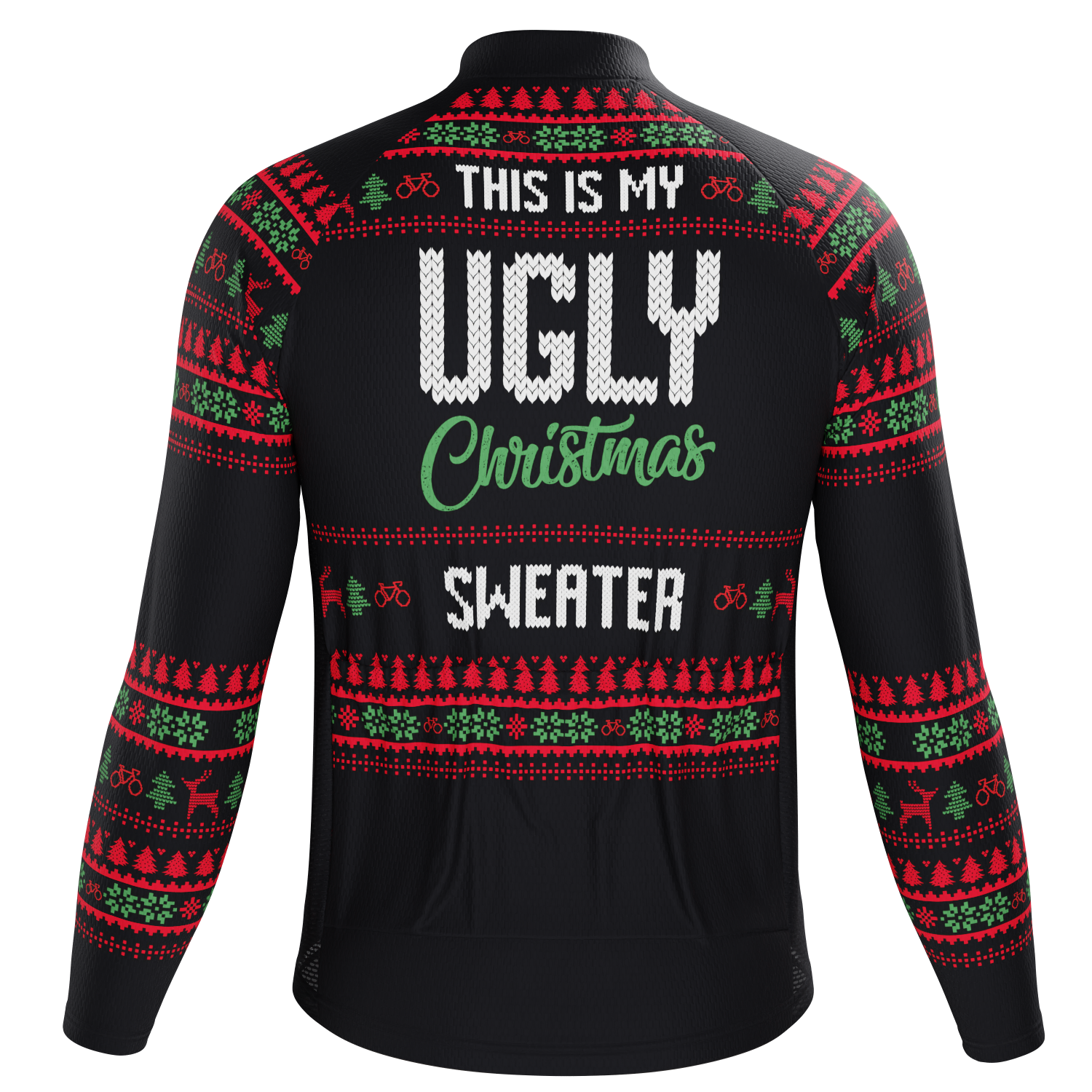 Men's This is my Ugly Christmas Sweater Long Sleeve Cycling Jersey