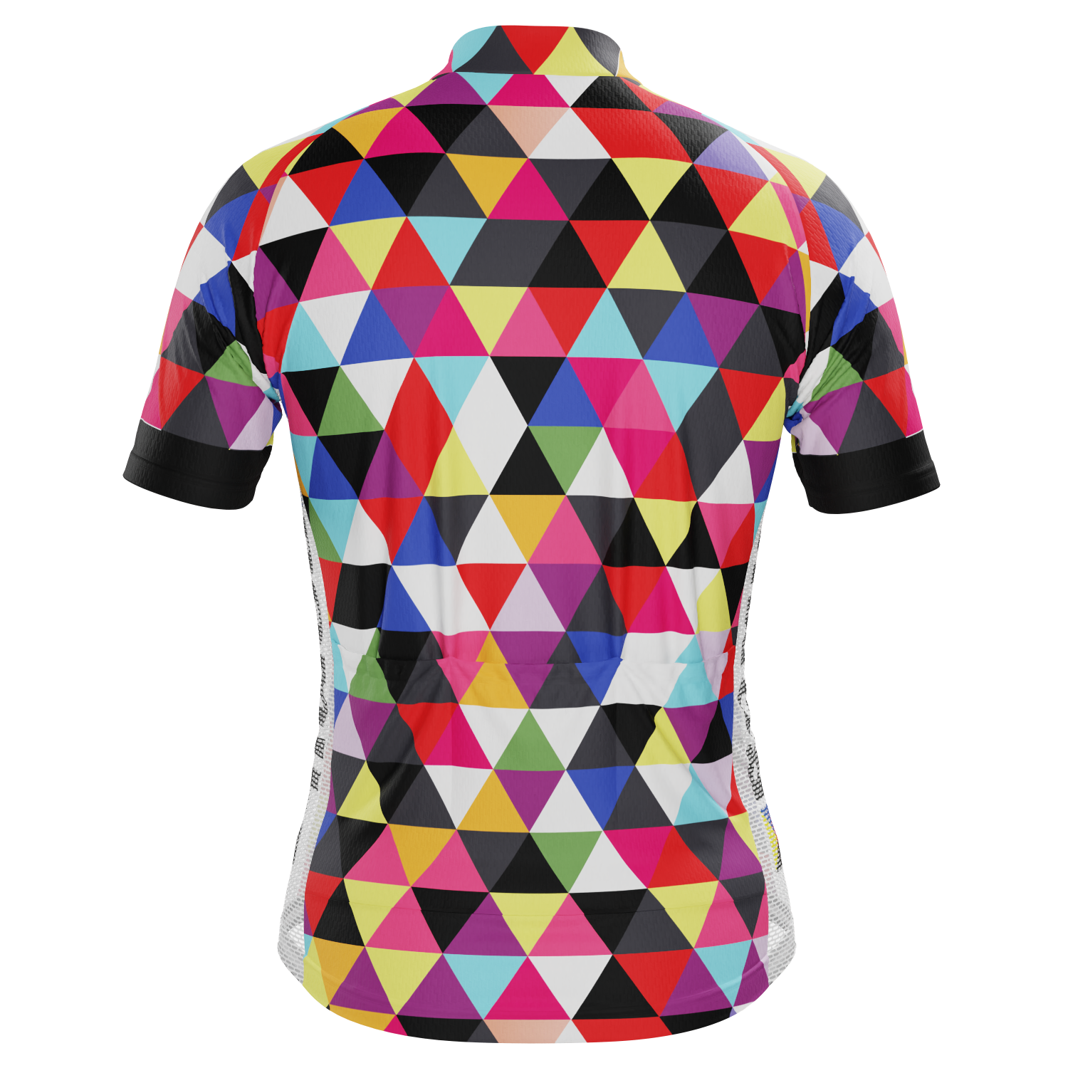 Men's Custom High Viz Triangles Black - ROMILs Short Sleeve Cycling Jersey
