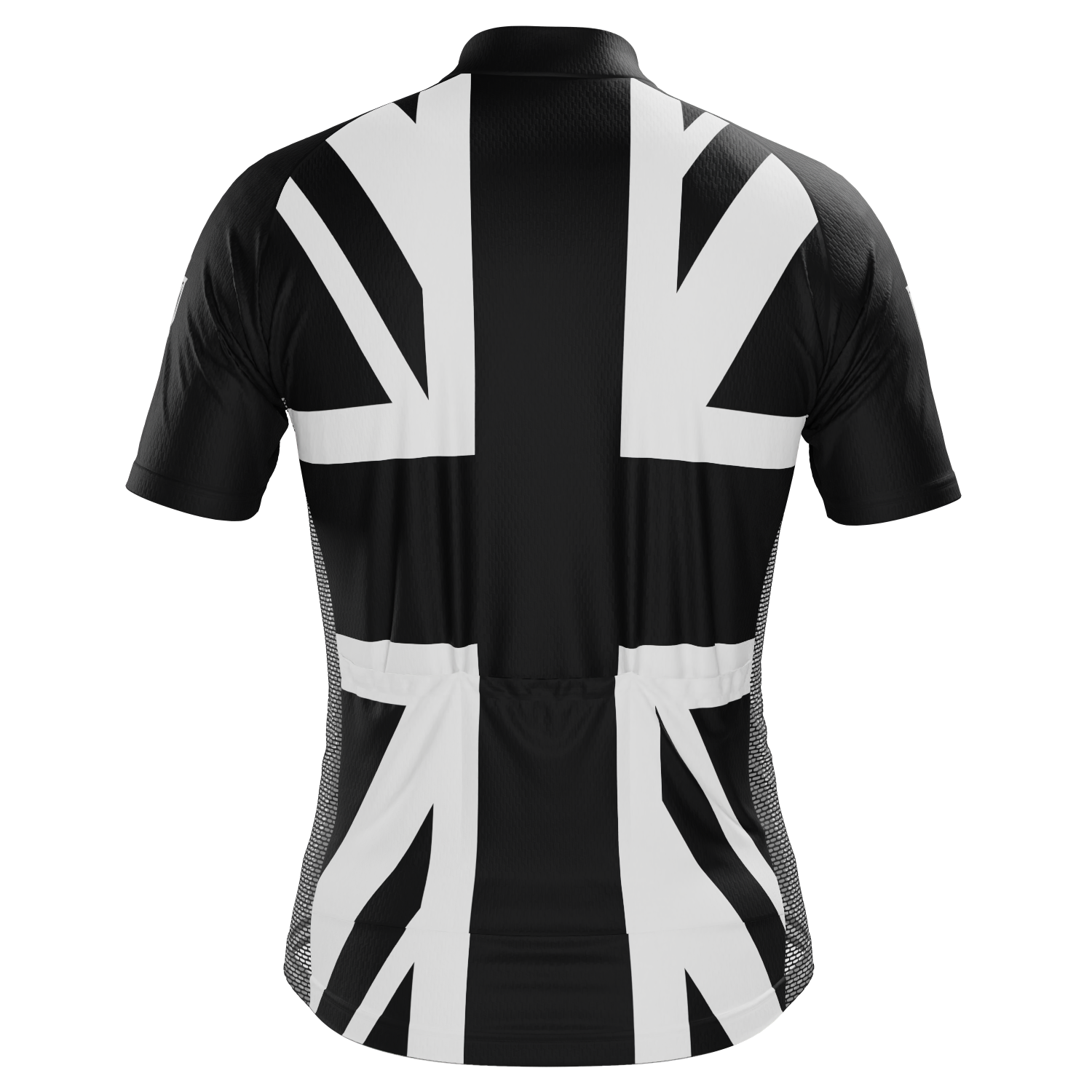 Men's UK Black & White Flag Short Sleeve Cycling Jersey