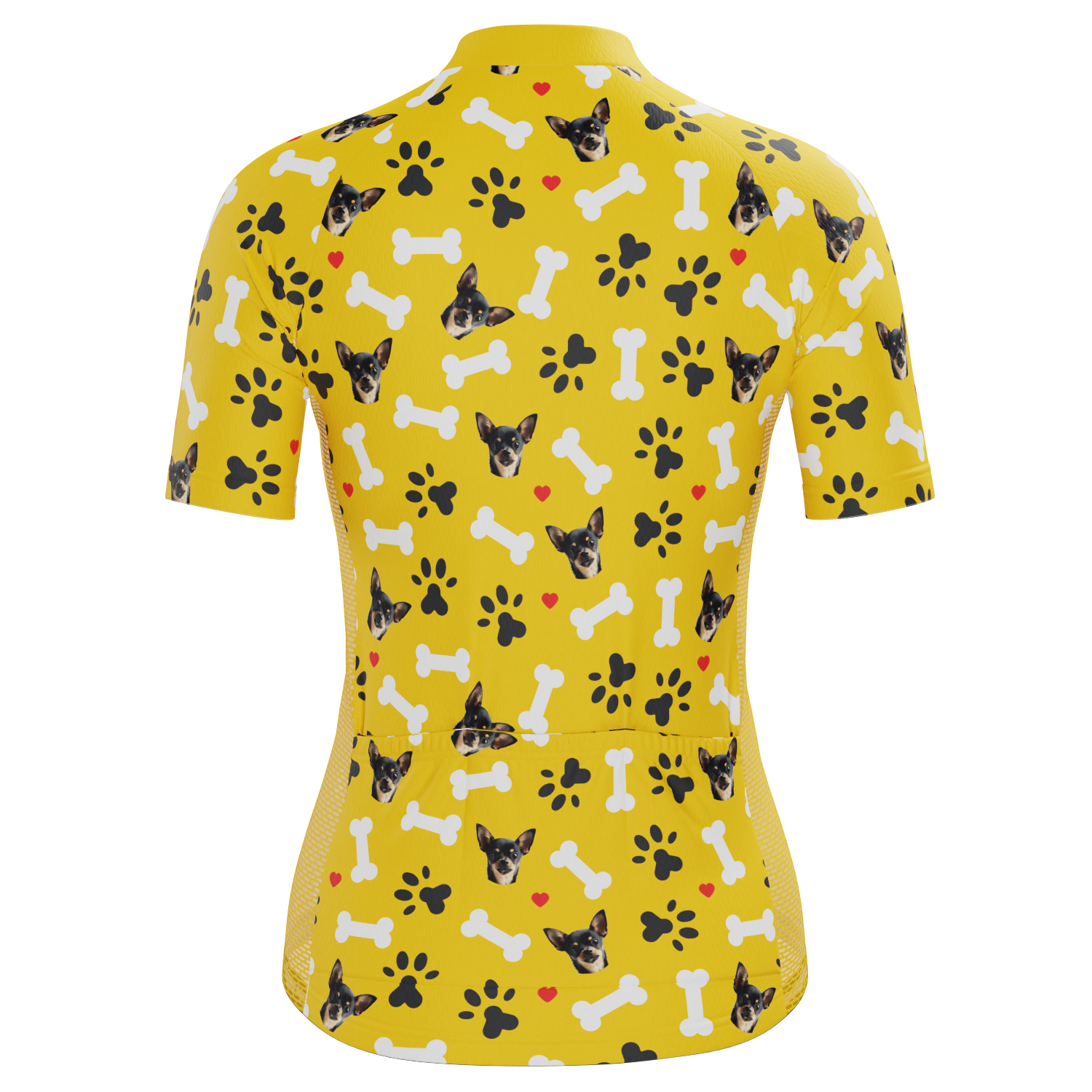 Women's Custom Pet Bones Design Personalized Short Sleeve Cycling Jersey
