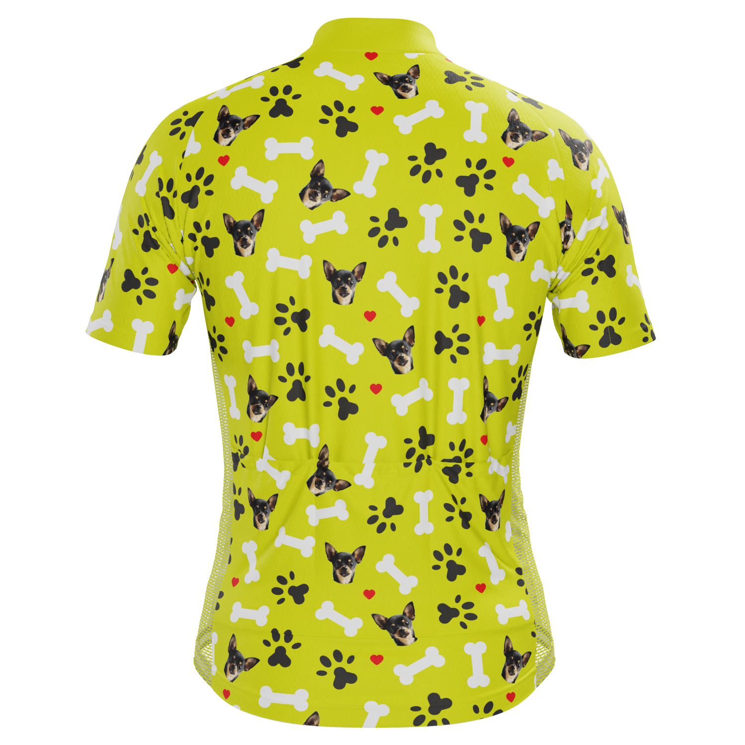 Men's Custom Pet Bones Design Personalized Short-Sleeve Cycling Jersey