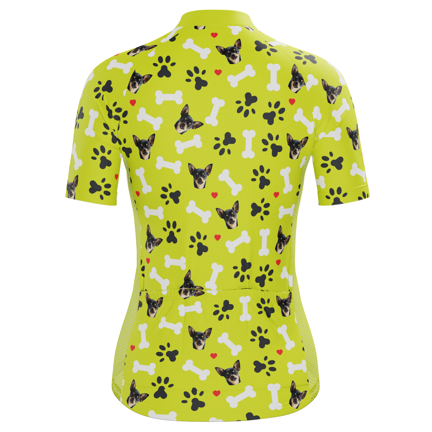 Women's Custom Pet Bones Design Personalized Short Sleeve Cycling Jersey