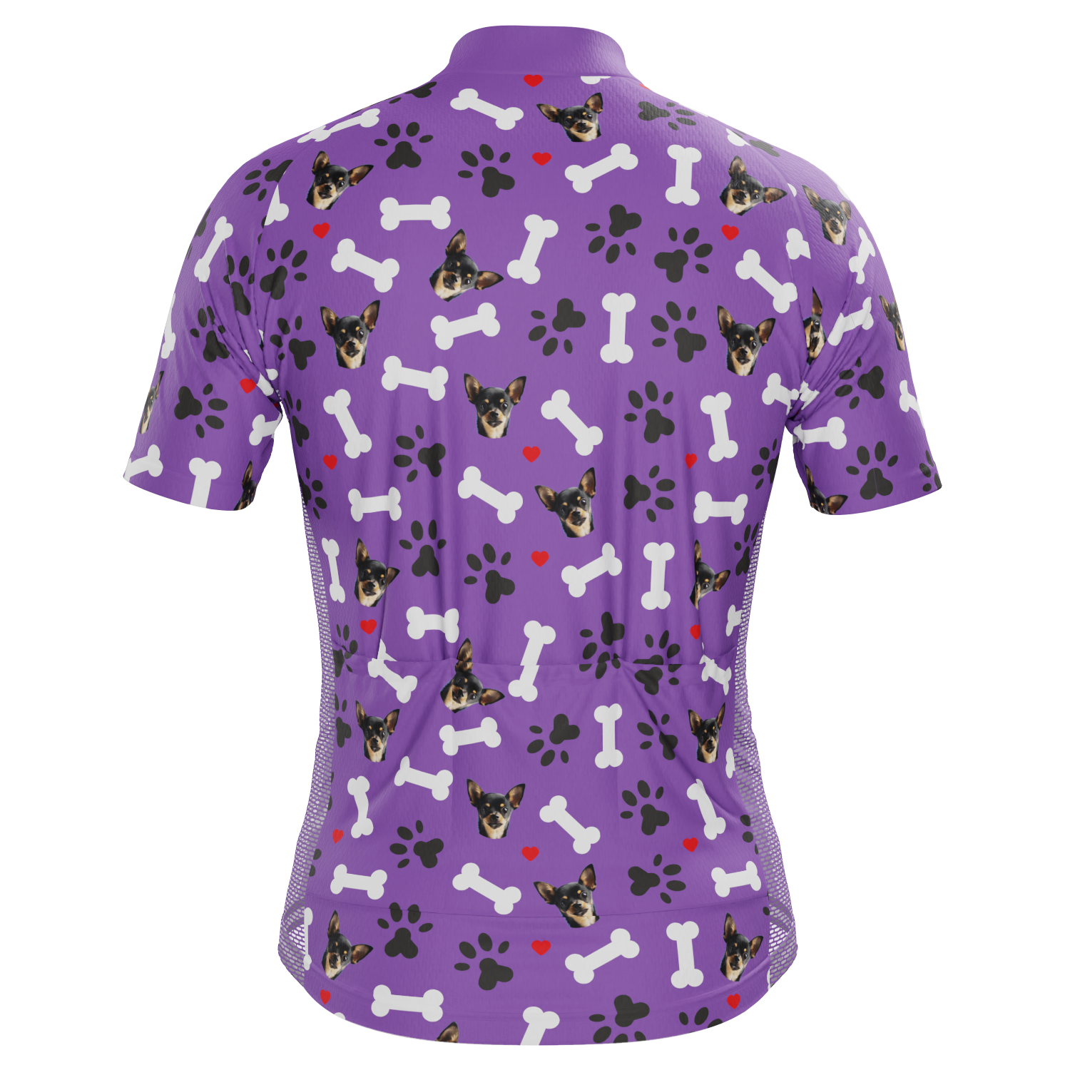 Men's Custom Pet Bones Design Short Sleeve Cycling Jersey