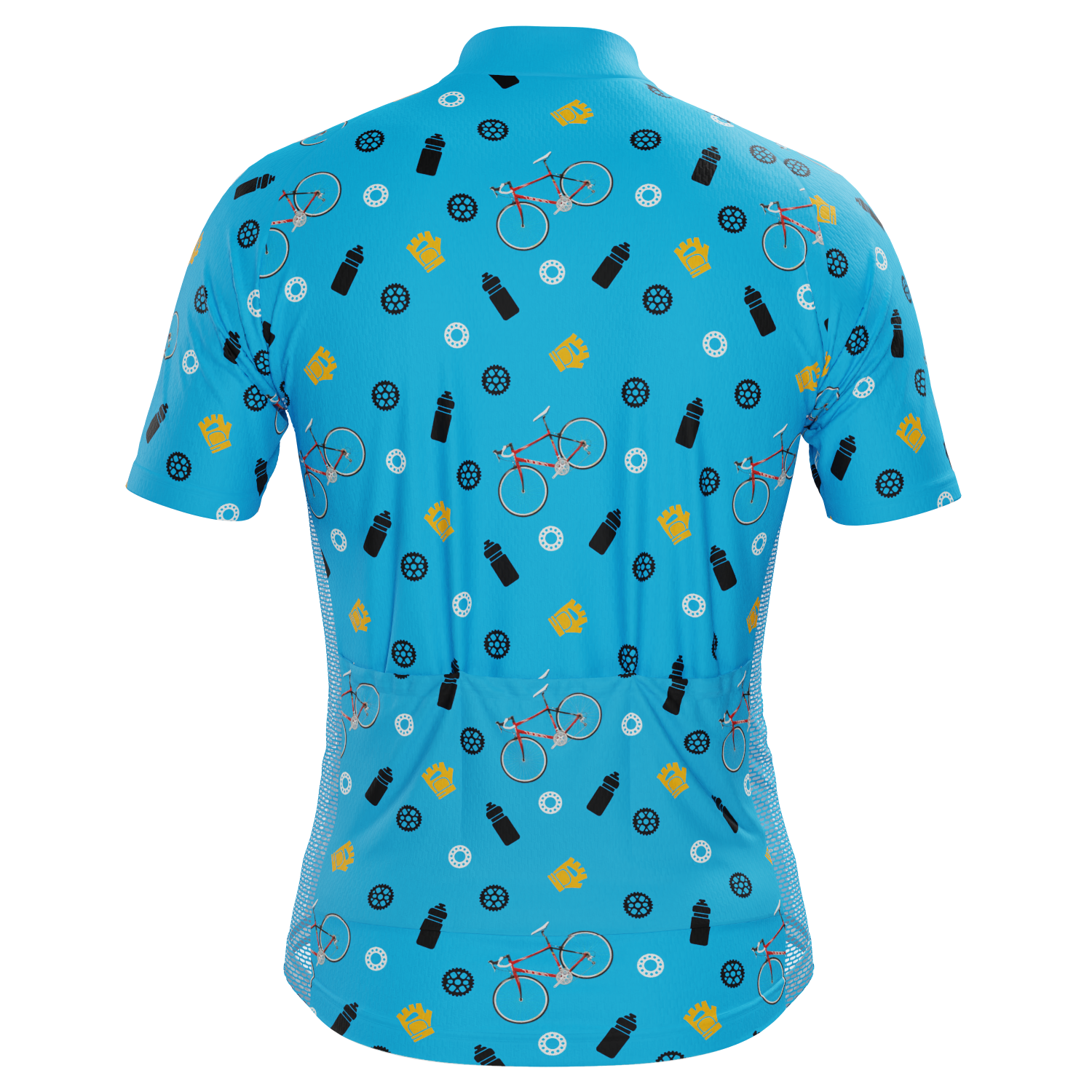 Men's Custom Bike & Gears Design Personalized Short Sleeve Cycling Jersey