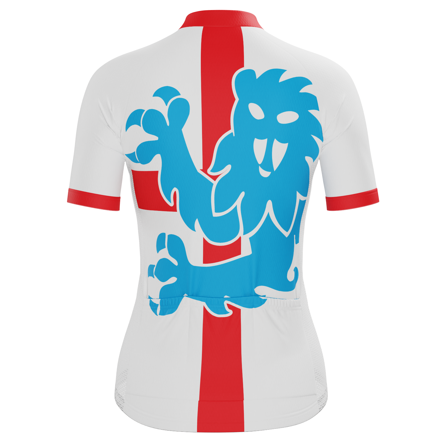 Women's Three Lions England National Flag Short Sleeve Cycling Jersey