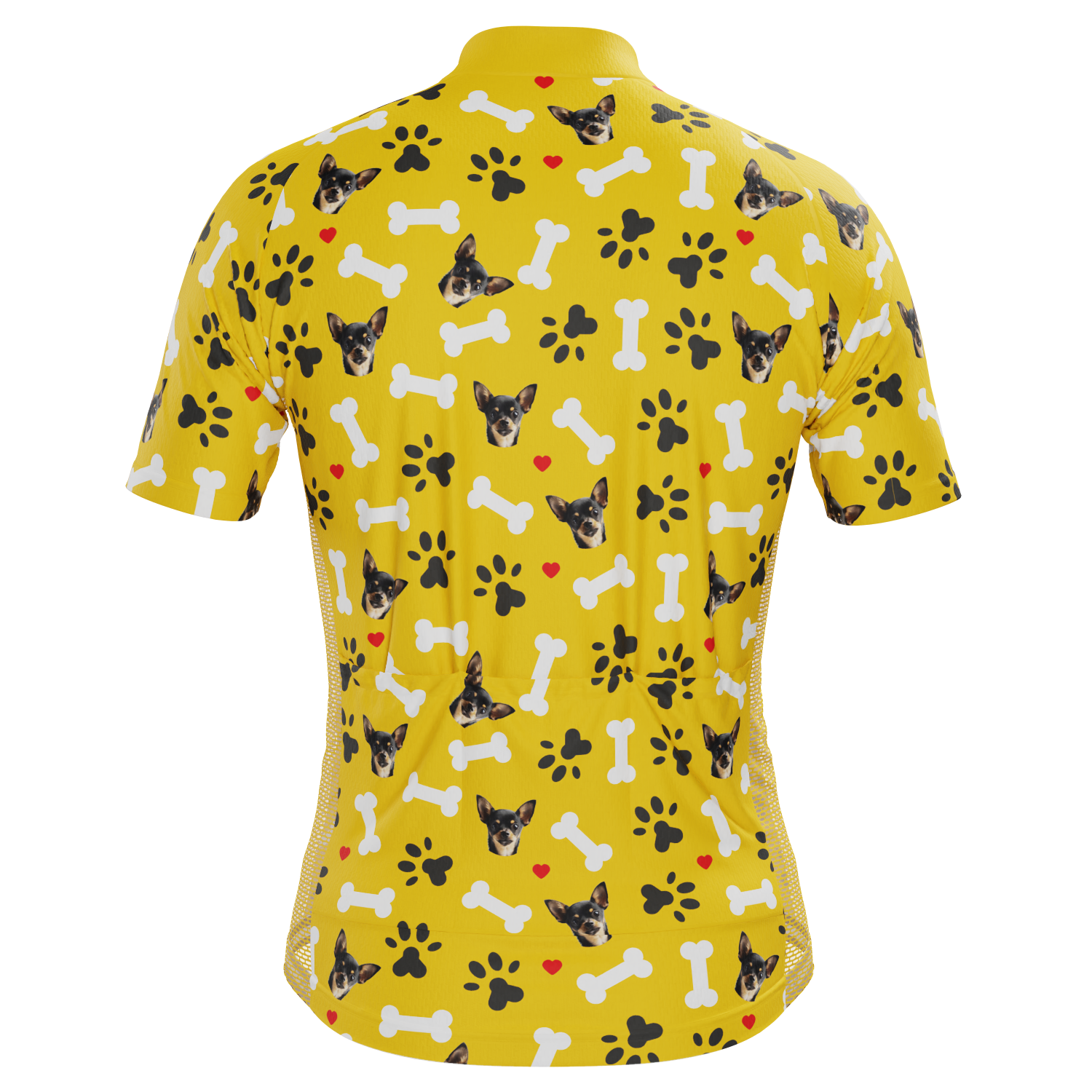 Men's Custom Pet Bones Design Personalized Short-Sleeve Cycling Jersey