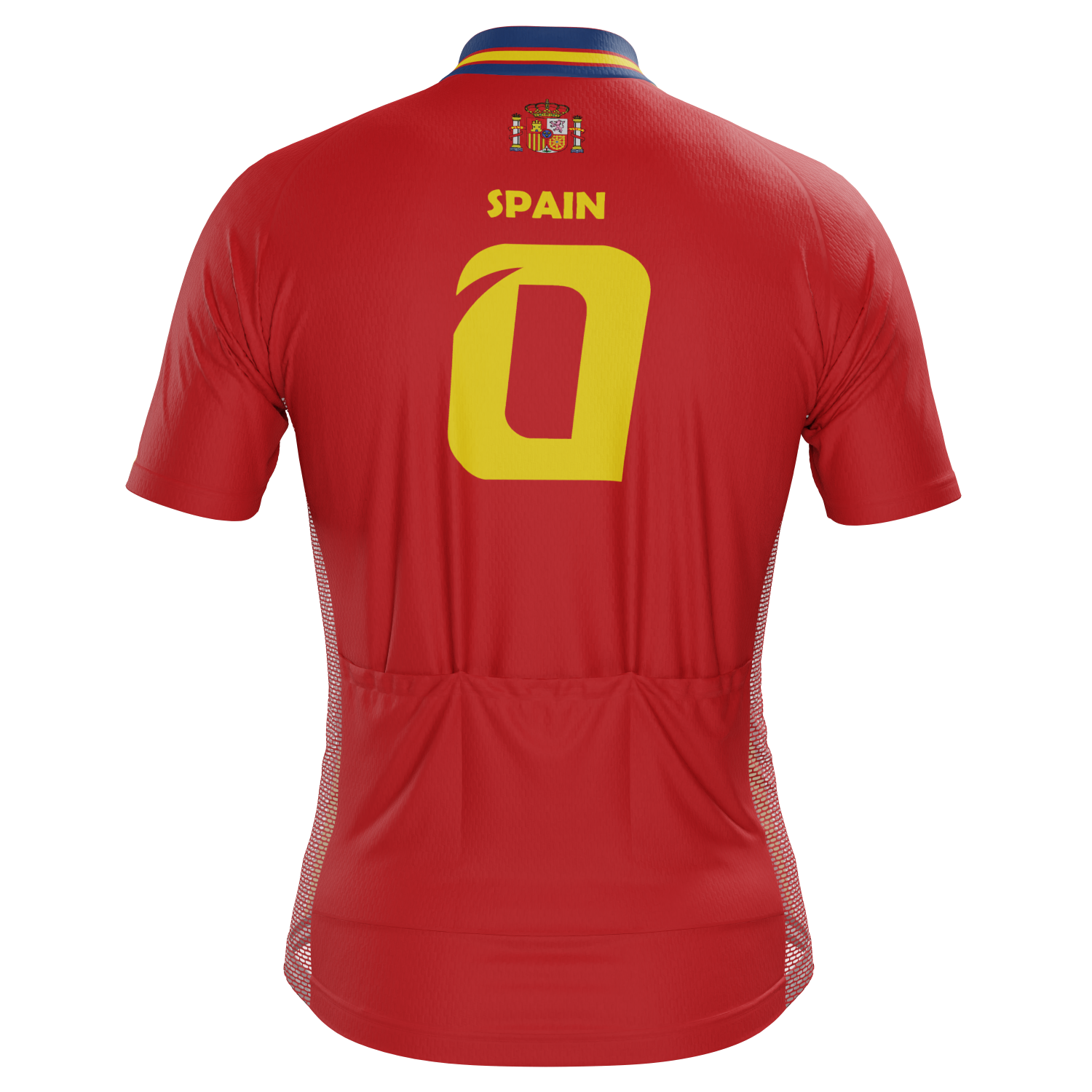 Men's Spain Soccer Short Sleeve Cycling Jersey