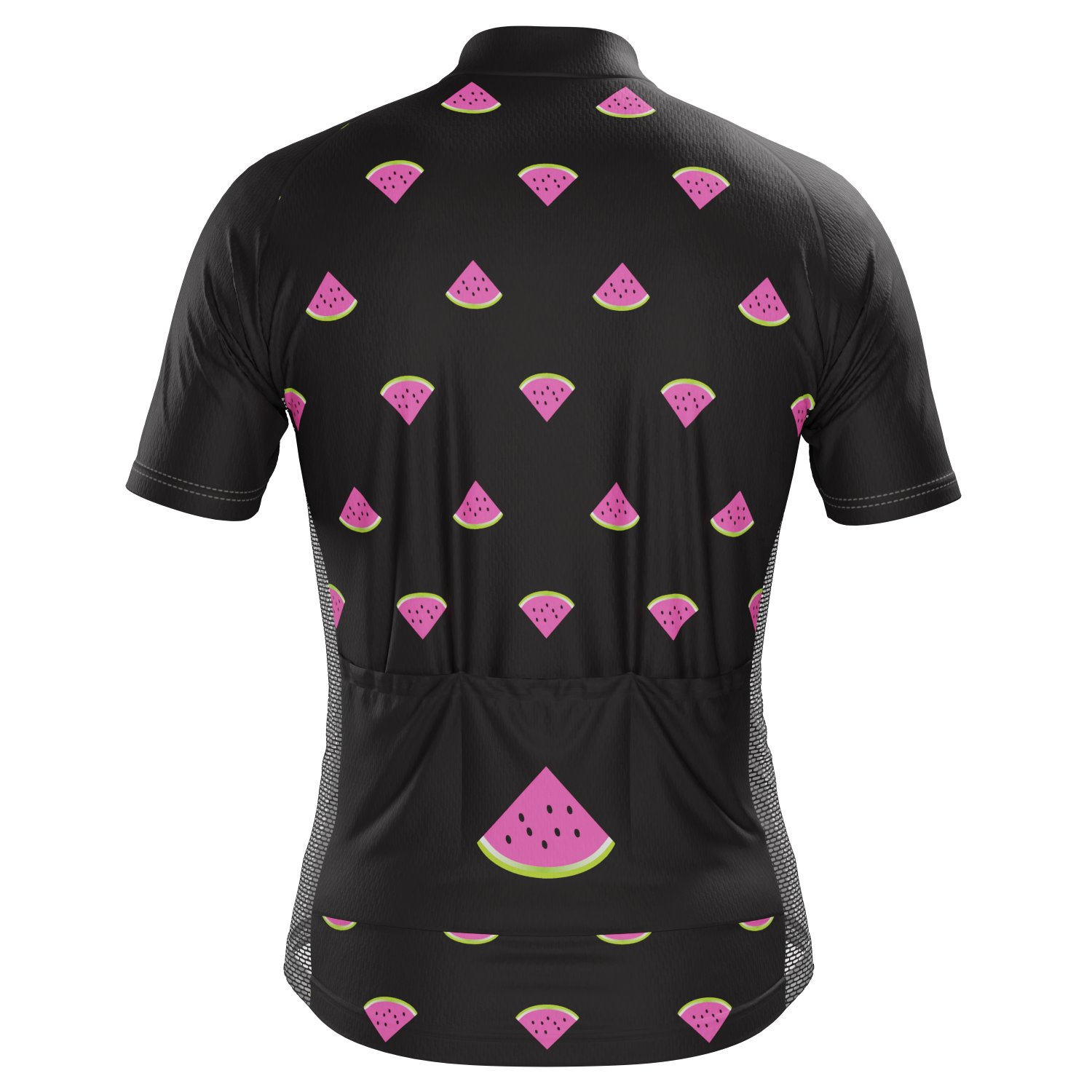 Men's Watermelon Black Short Sleeve Cycling Jersey