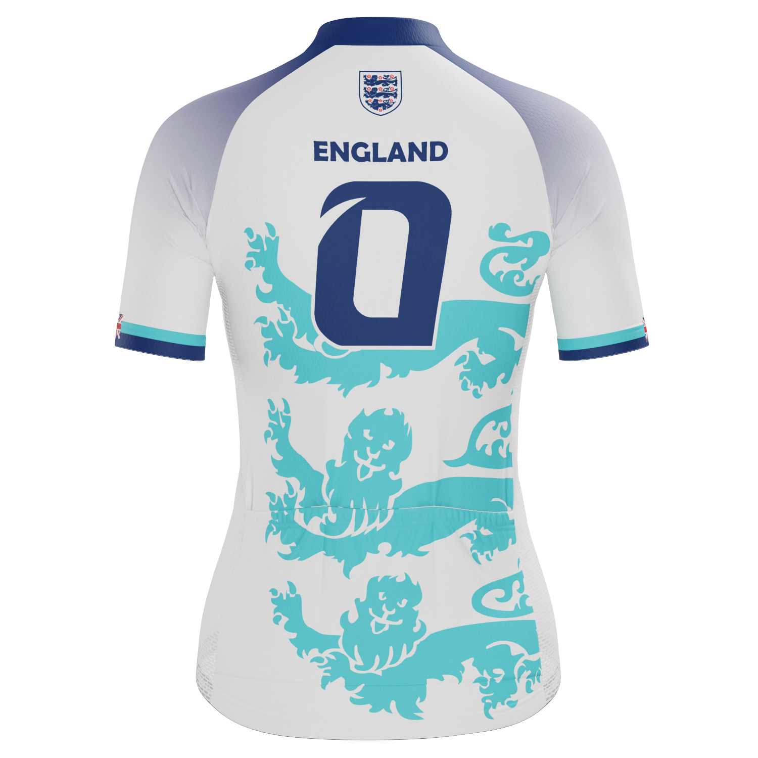 Women's England Soccer Short Sleeve Cycling Jersey