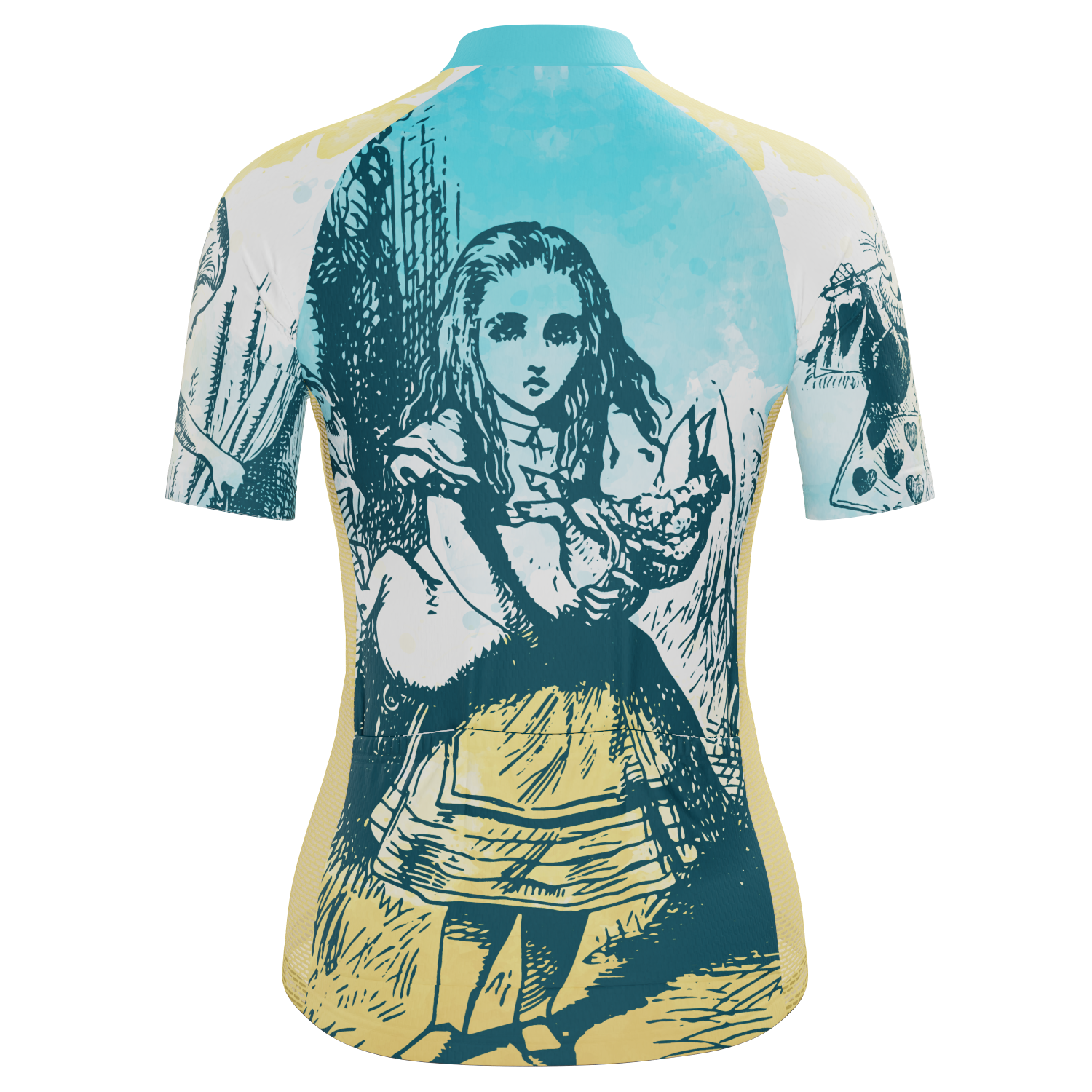 Women's Alice In Wonderland Short Sleeve Cycling Jersey