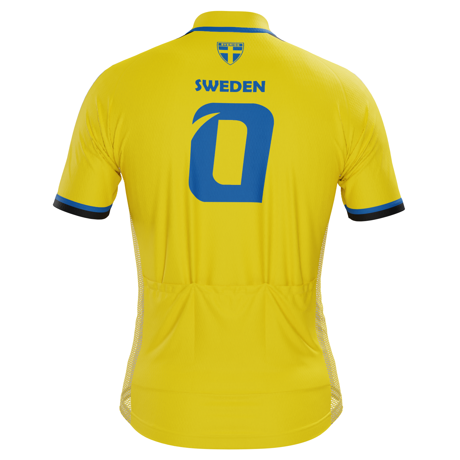 Men's Sweden Soccer Short Sleeve Cycling Jersey