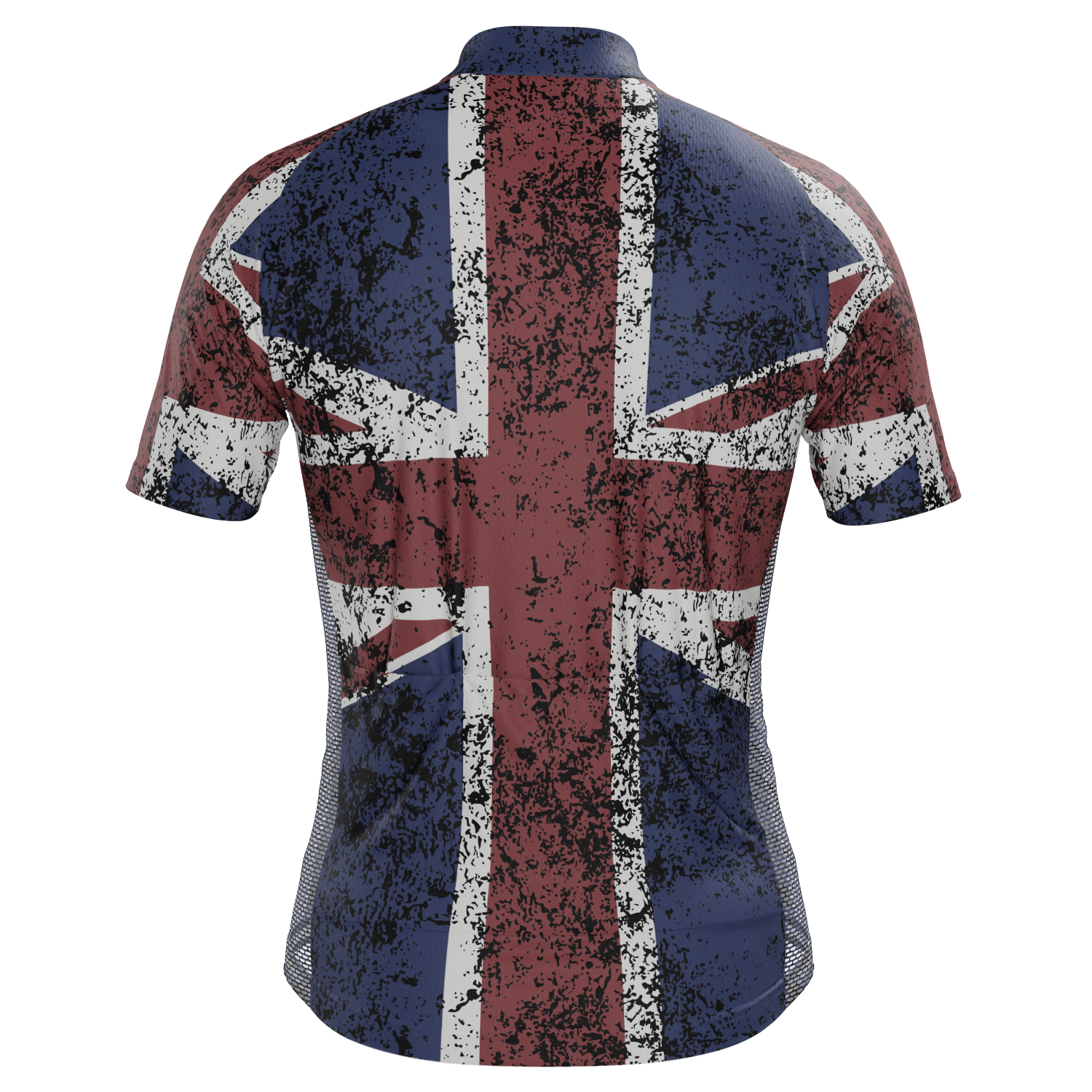 Men's UK Distressed Union Jack Short Sleeve Cycling Jersey