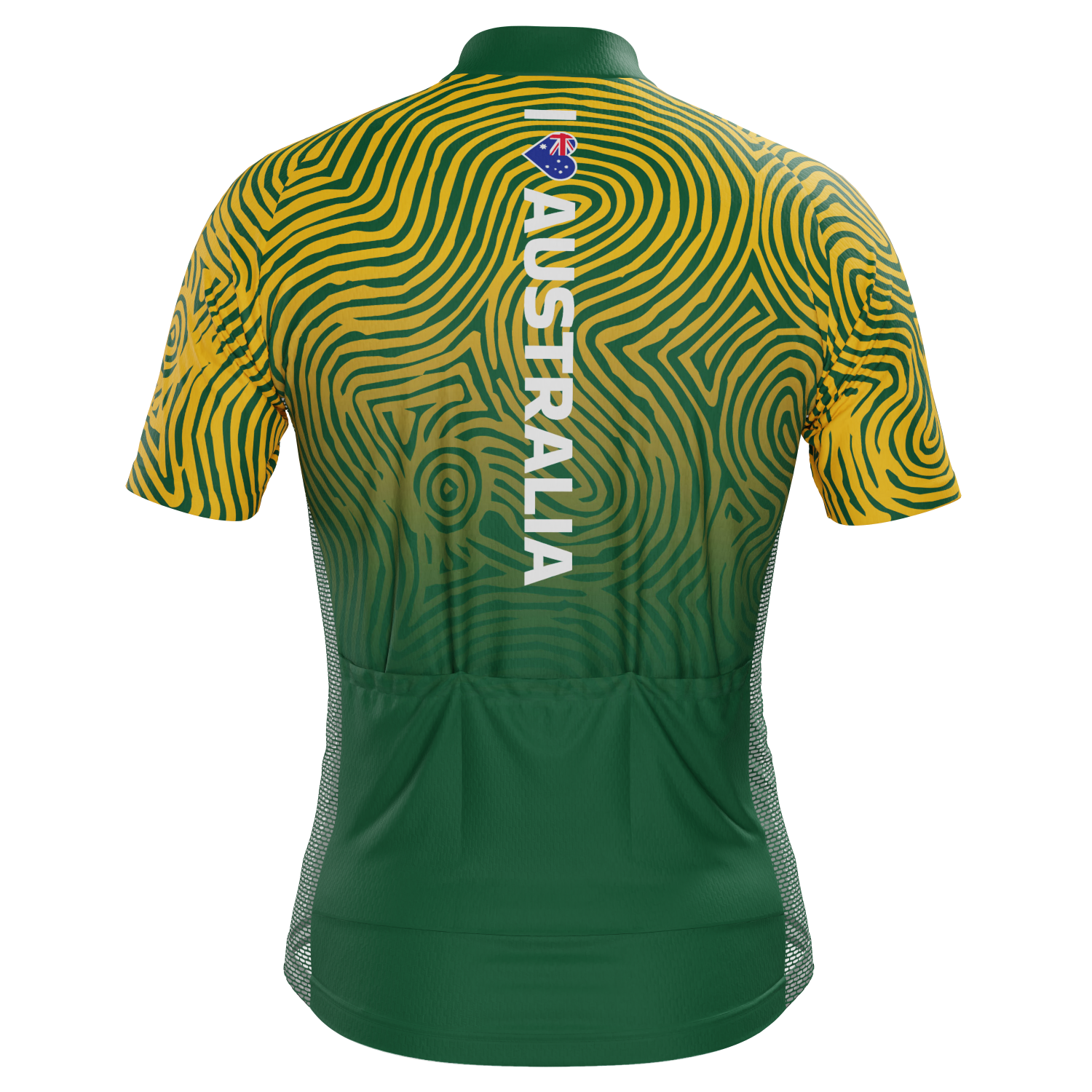 Men's I Love Australia Short Sleeve Cycling Jersey