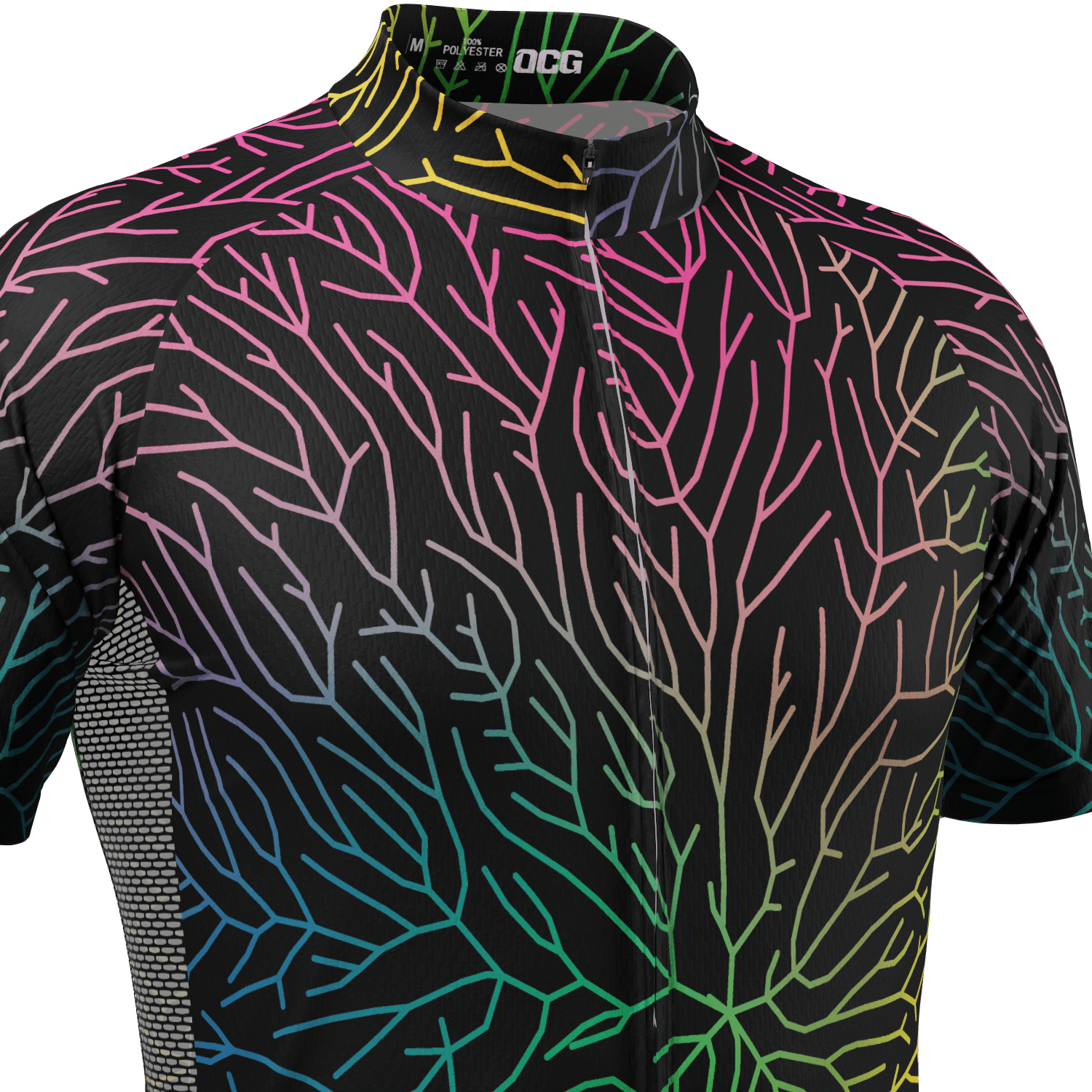 Men's Holographic Branches Short Sleeve Cycling Jersey