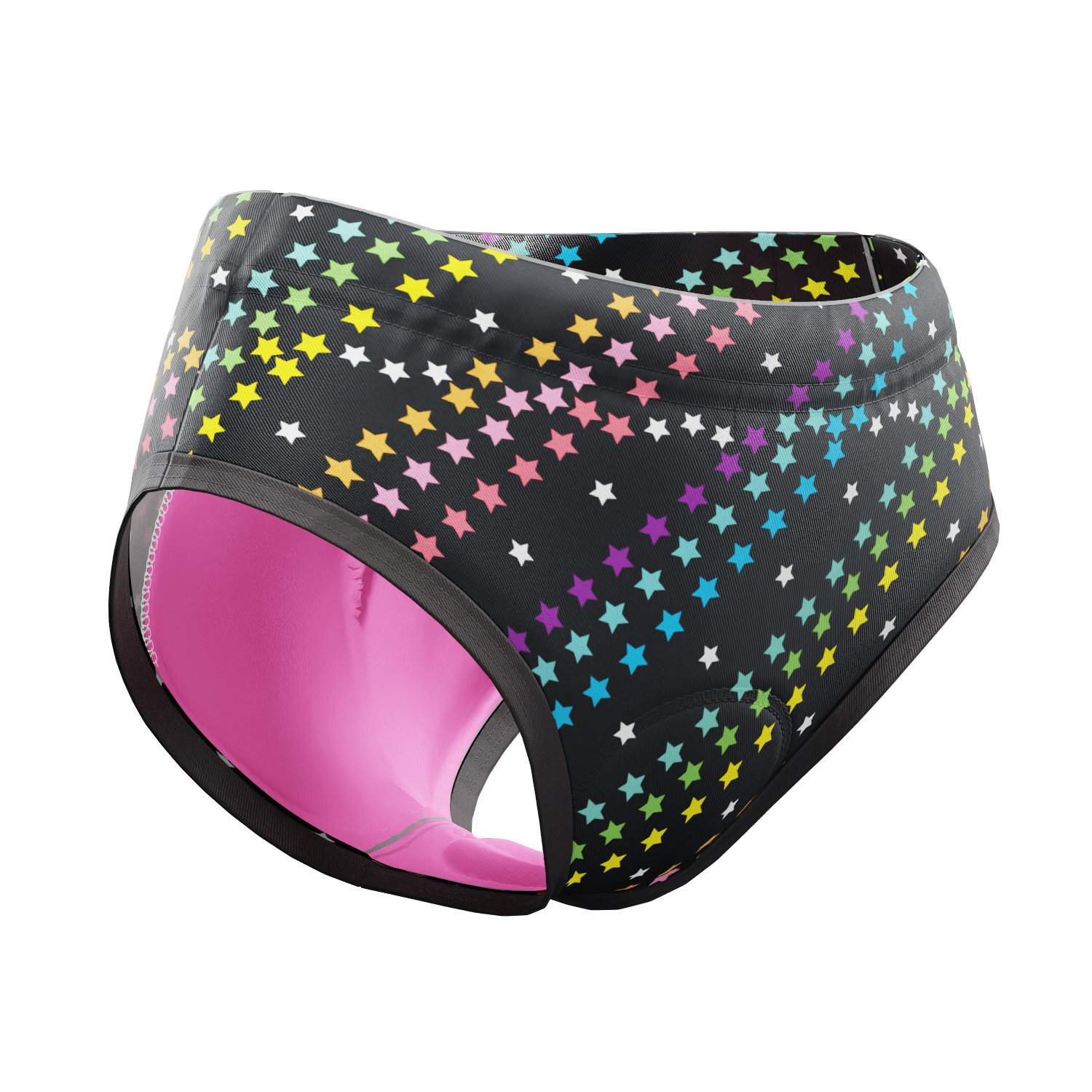 Women's Rainbow Star Padded Cycling Underwear