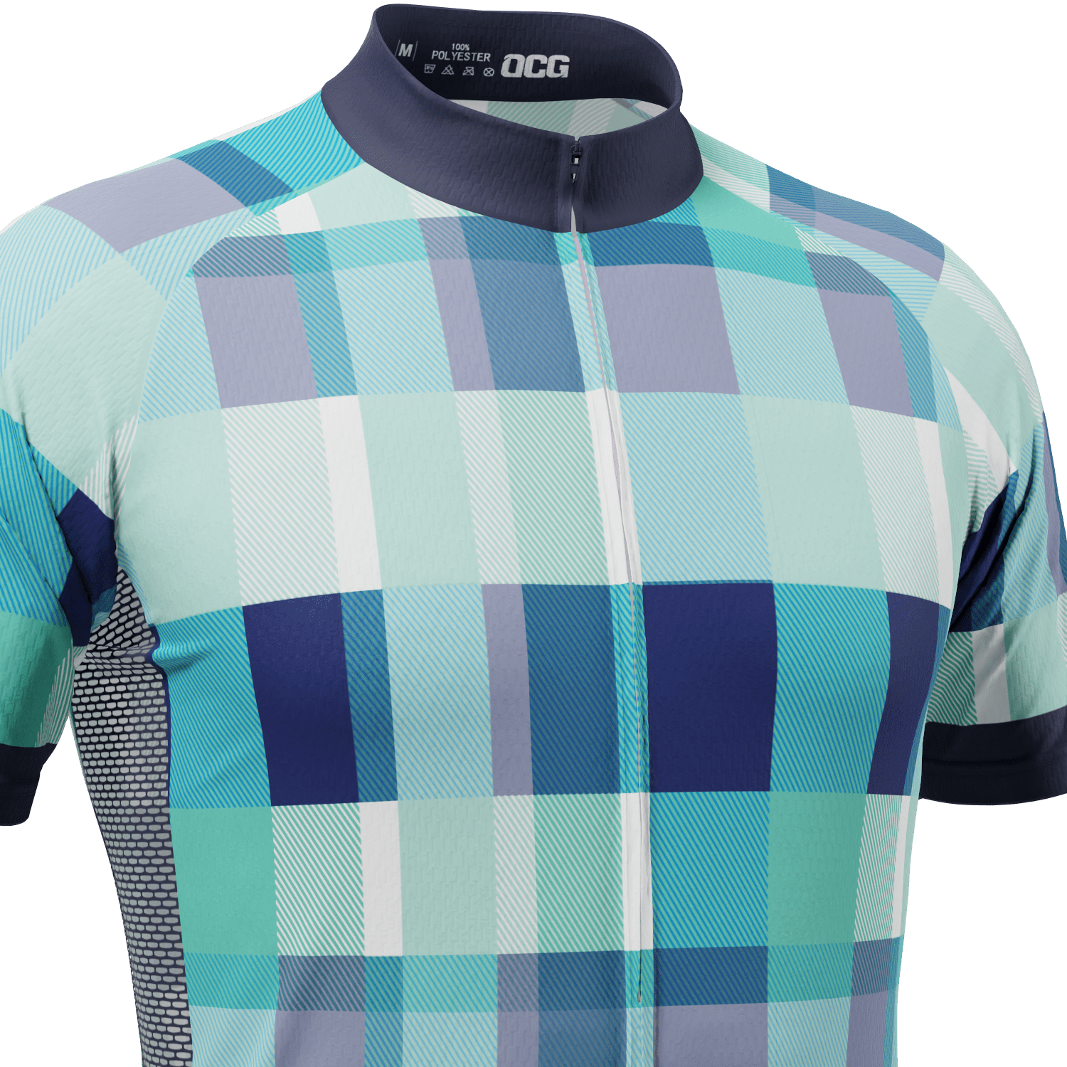 Men's Classic Tartan Short Sleeve Cycling Jersey