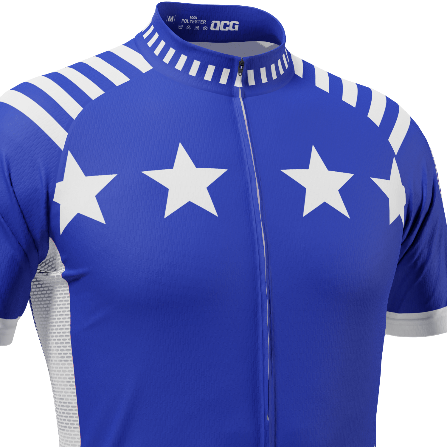 Men's Blue Americas Short Sleeve Cycling Jersey