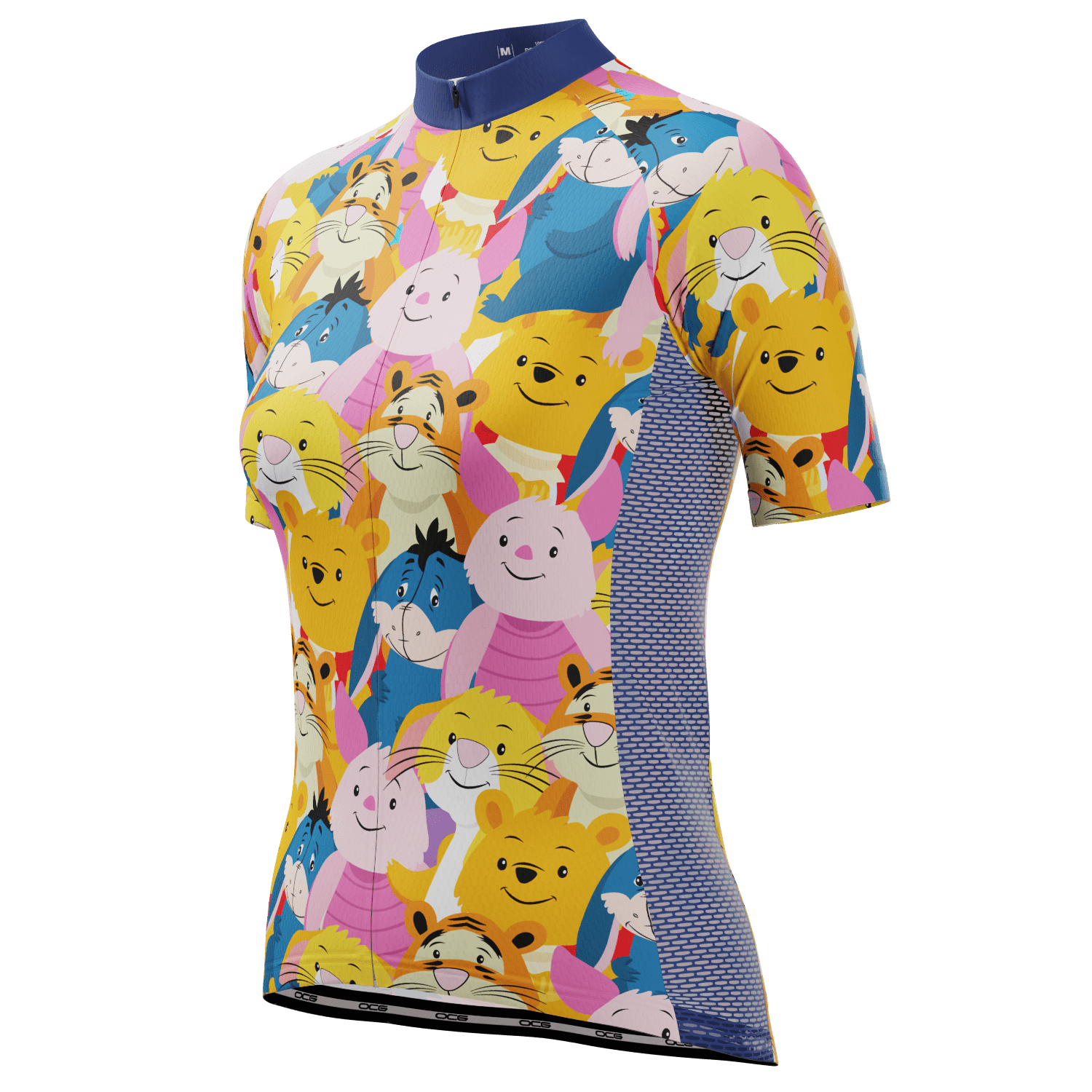 Women's Winnie The Pooh Characters Mashup Short Sleeve Cycling Jersey