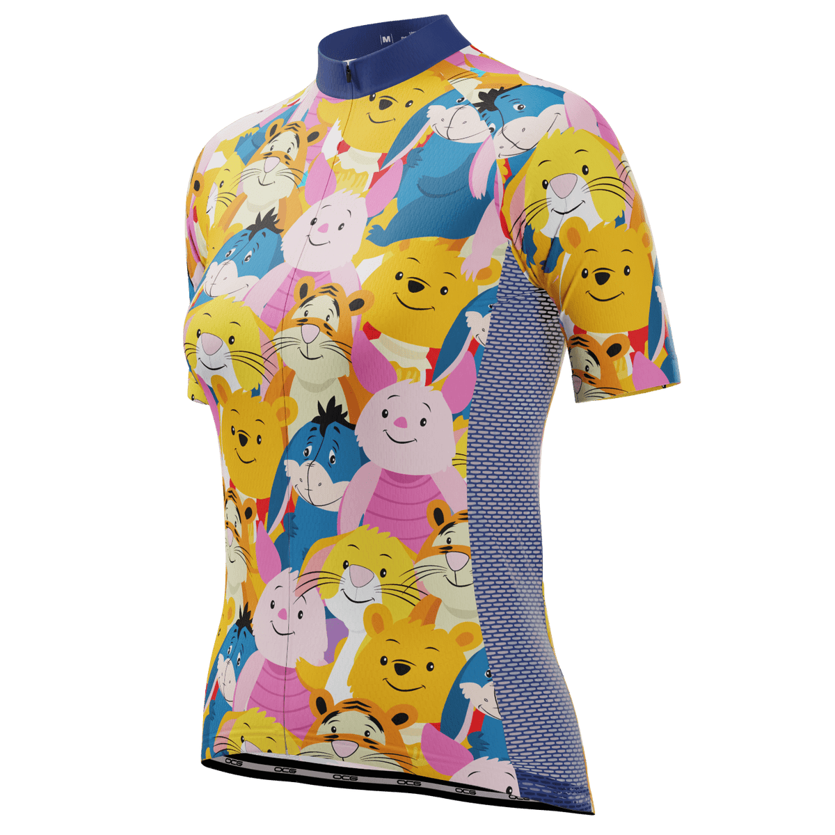 Women's Winnie The Pooh Characters Mashup Short Sleeve Cycling Jersey ...