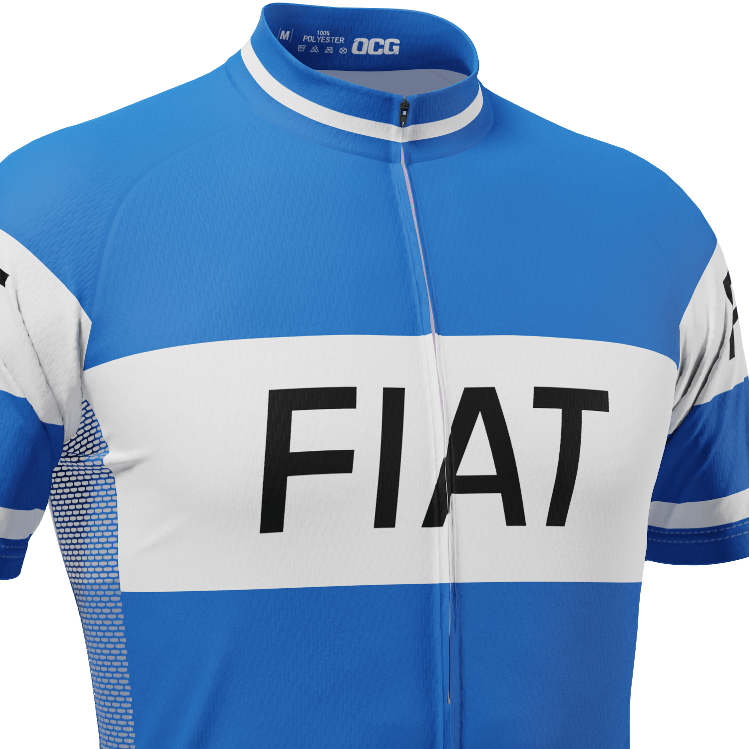 Men's Retro FIAT France Team Short Sleeve Cycling Jersey