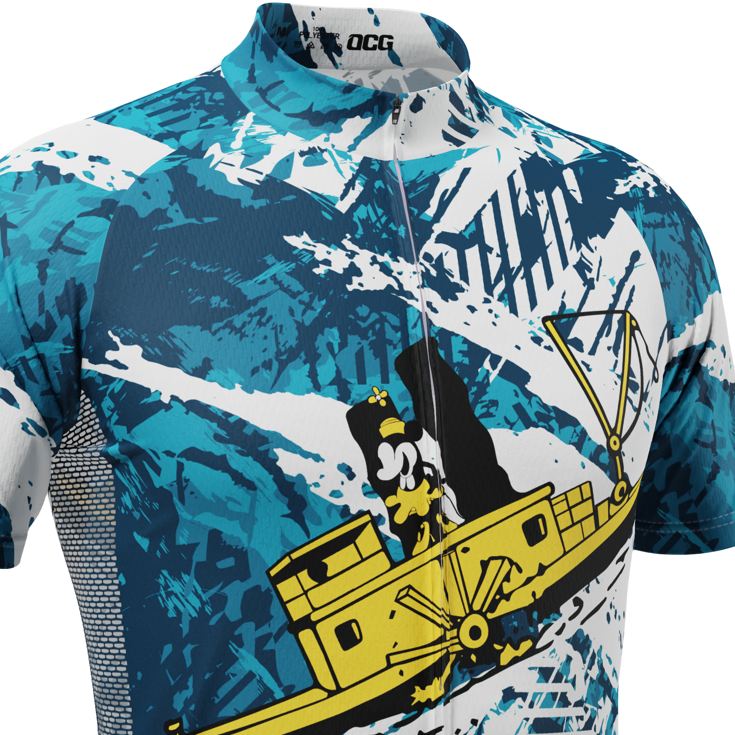 Men's Steamboat Willie in The Sea Short Sleeve Cycling Jersey