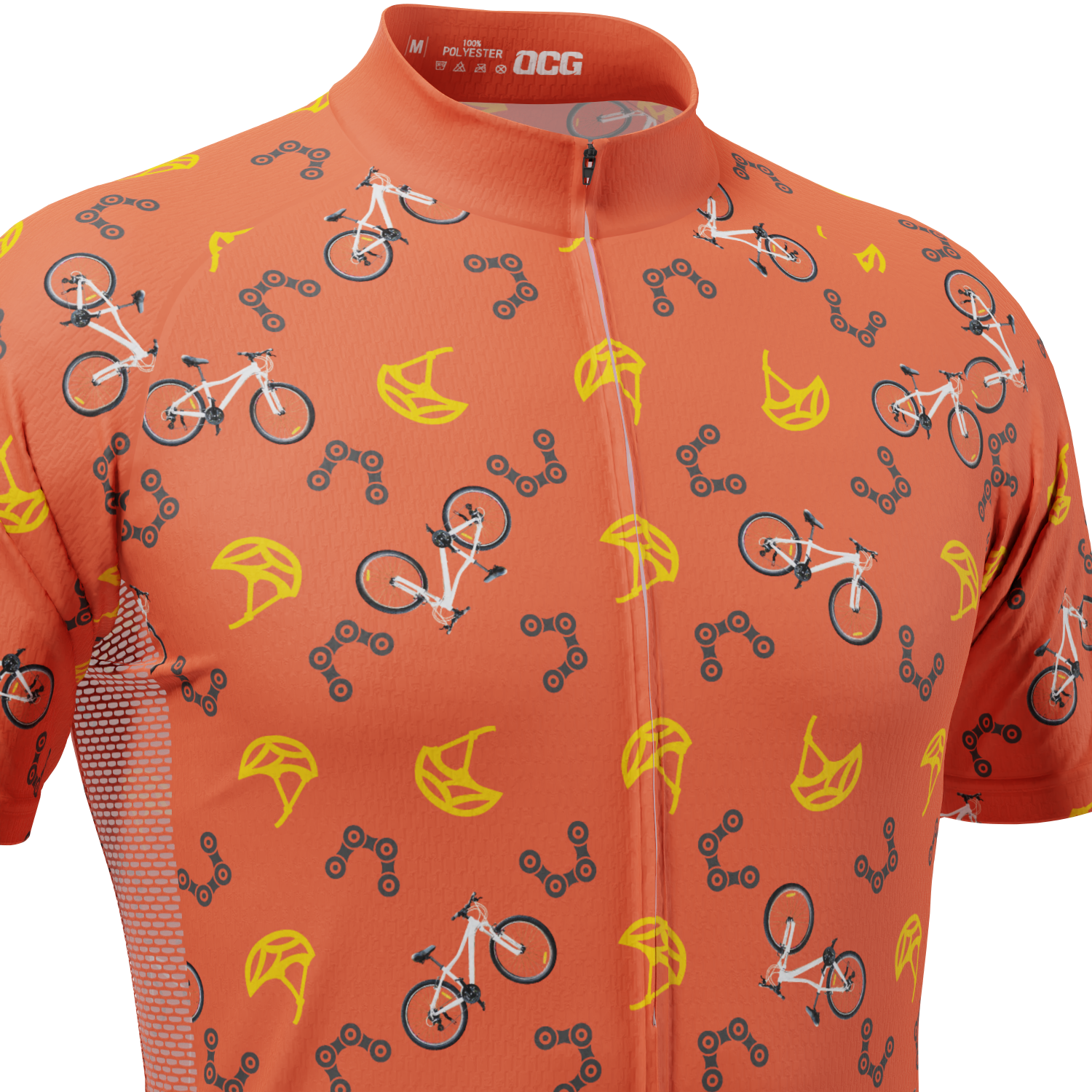 Men's Custom Bike & Helmets Design Personalized Short Sleeve Cycling Jersey