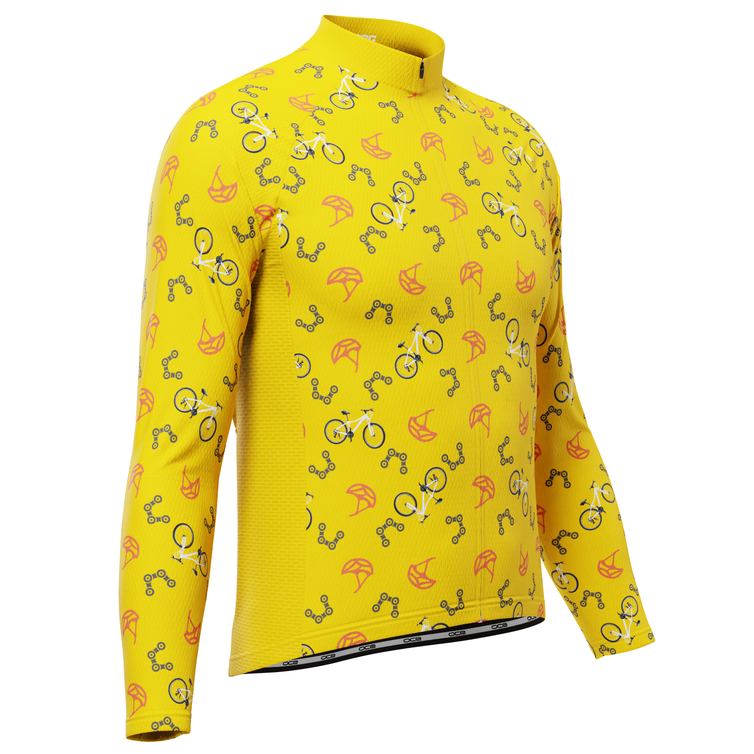 Men's Custom Bike & Helmets Design Personalized Long Sleeve Cycling Jersey