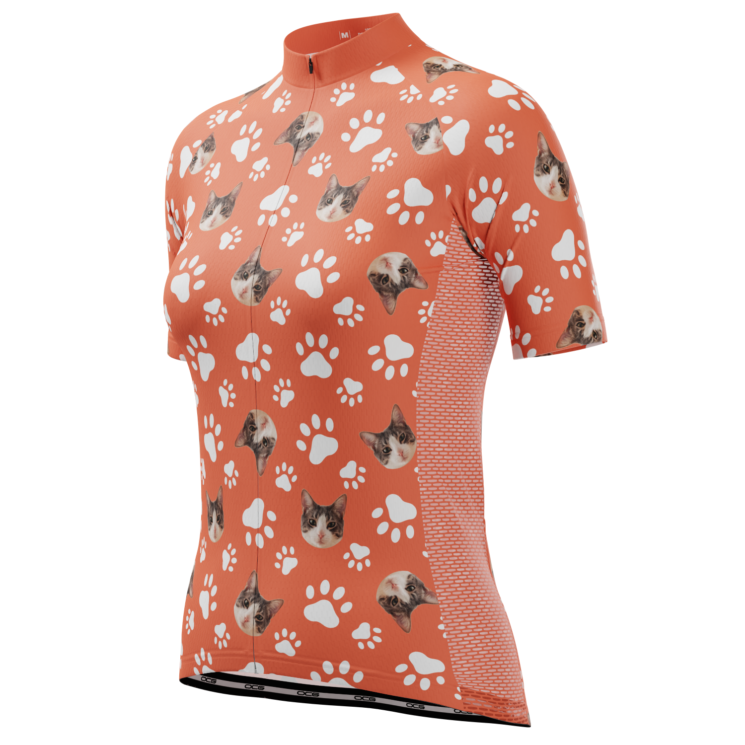 Women's Custom Pet Paws Design Personalized Short Sleeve Cycling Jersey