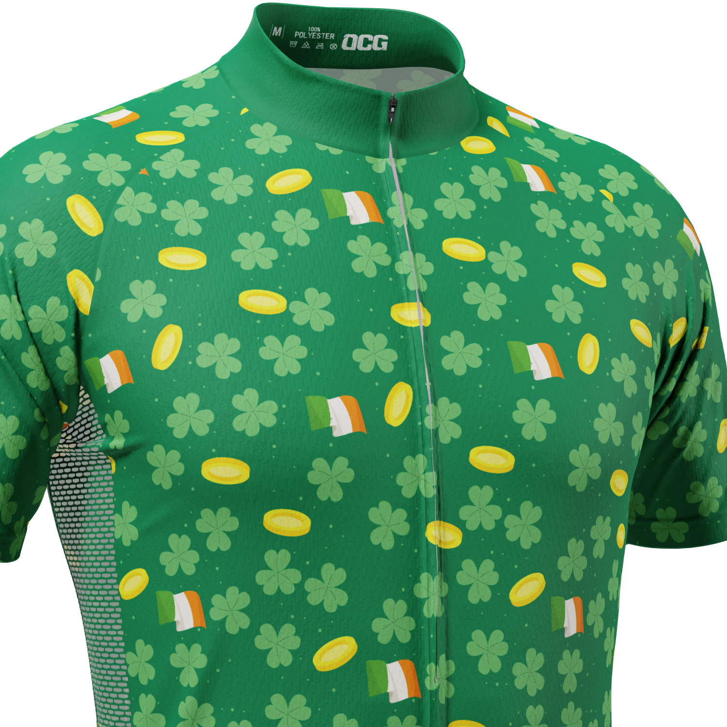 Men's Saint Patrick's Coins Short Sleeve Cycling Jersey